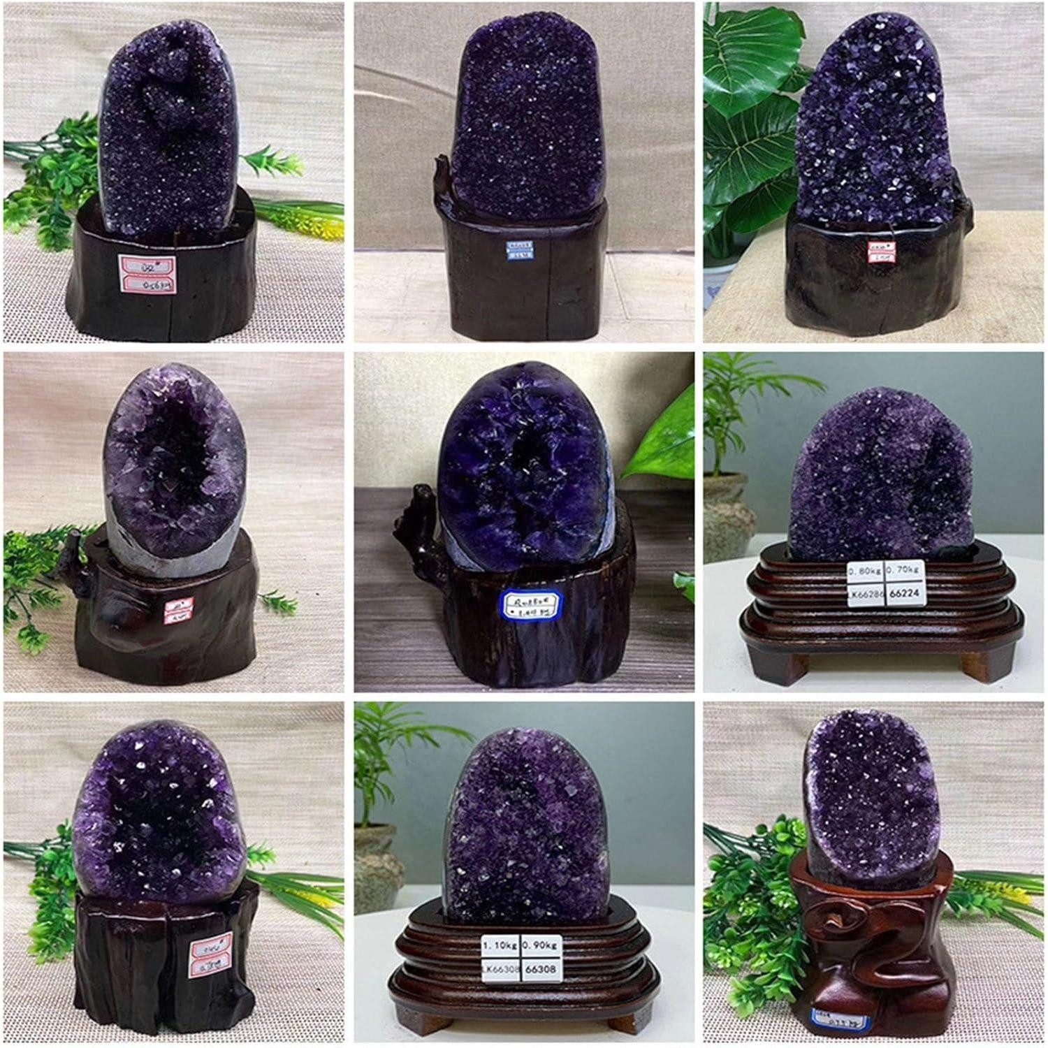 LuxusKollektion Mineralstein Natürlicher Amethyst-Kristallcluster Uruguay-Geode 2,2 Pfund