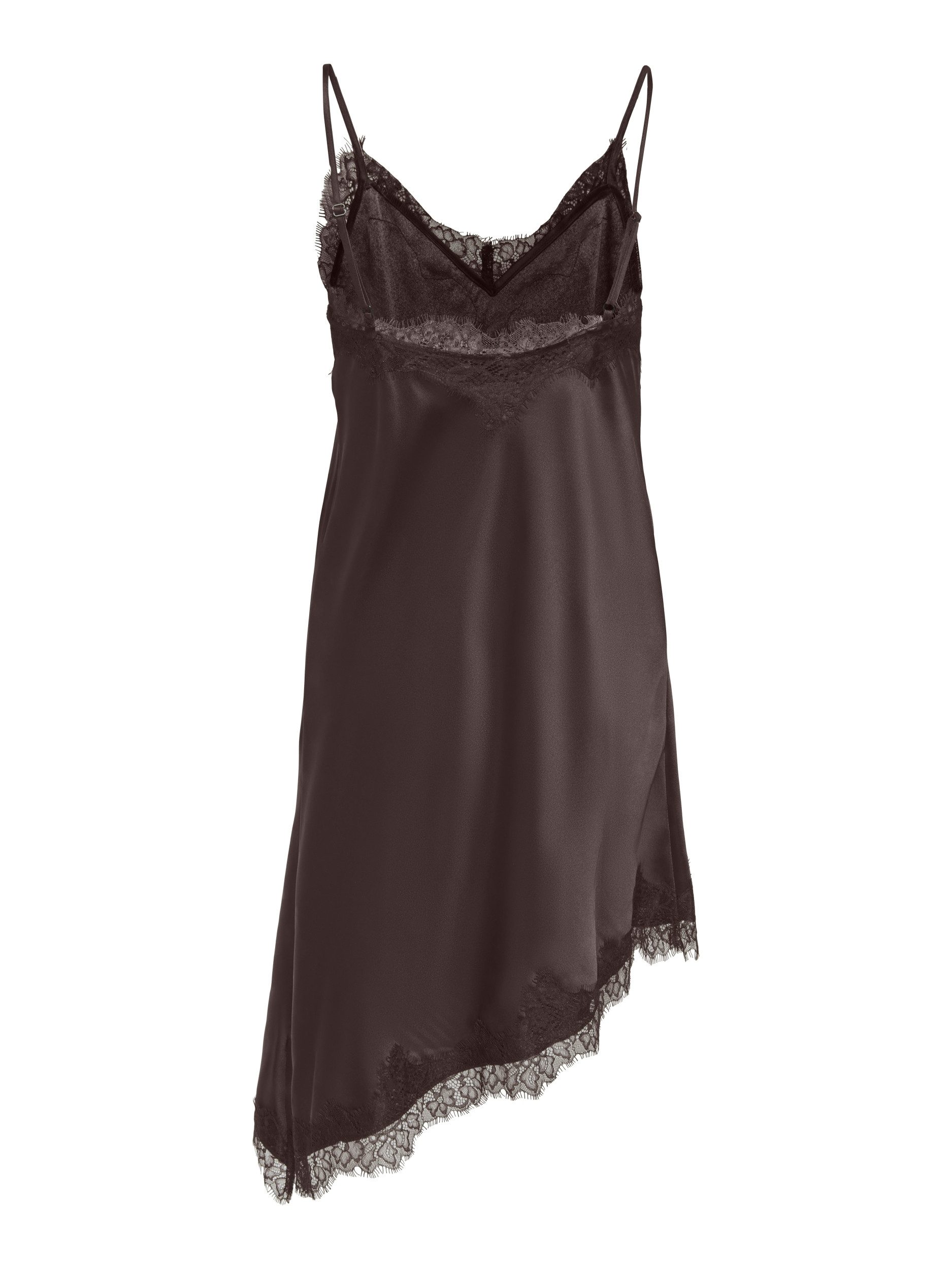 ONLY Abendkleid ONLBELLA STRAP SATIN LACE DRESS WVN, Coffee Bean