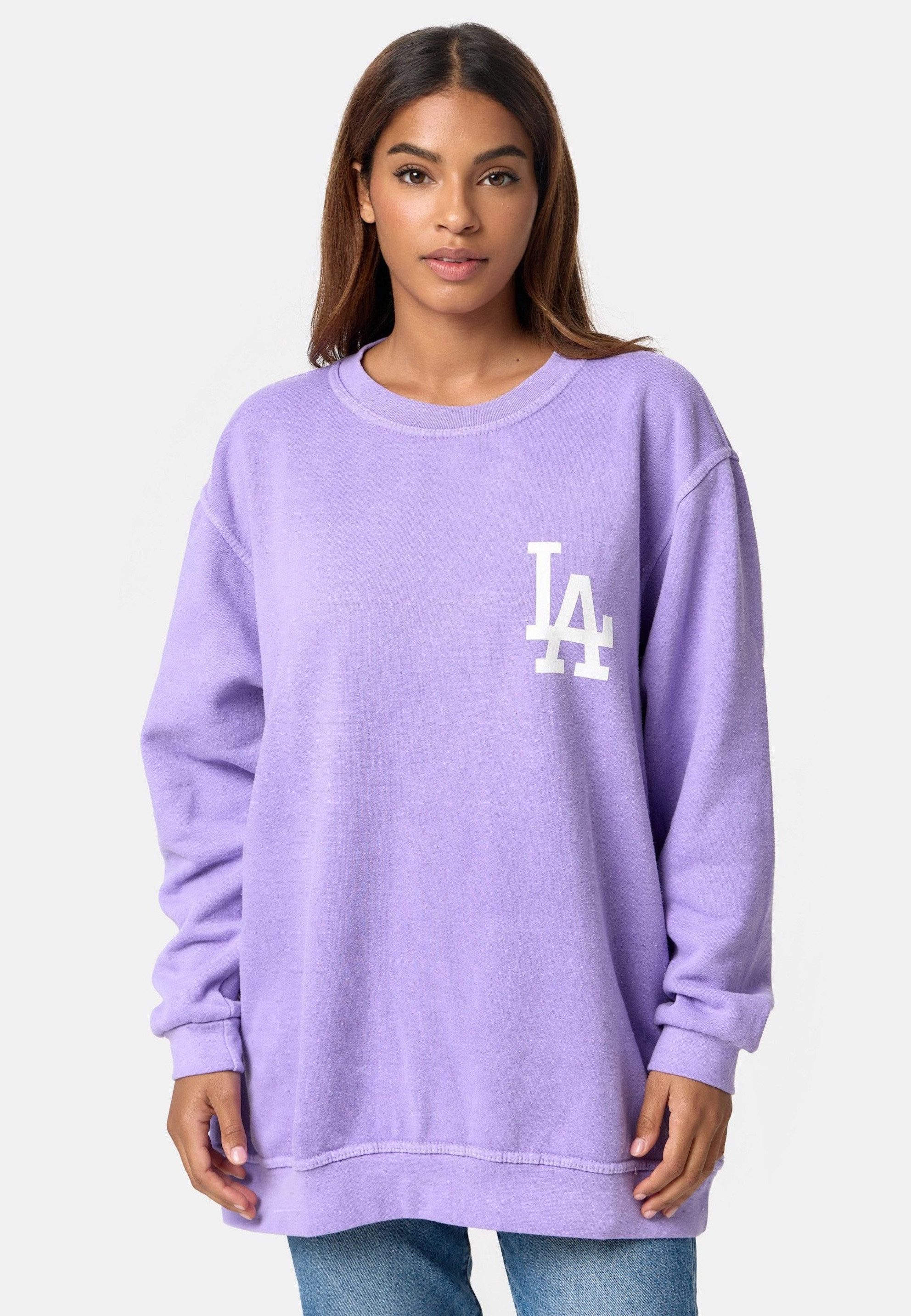 Worldclassca Longsweatshirt Worldclassca Oversized Sweatshirt LA Print Langarmshirt Pullover Neue Kollektion - Stilvolle und gemütliche Casual Mode für Damen