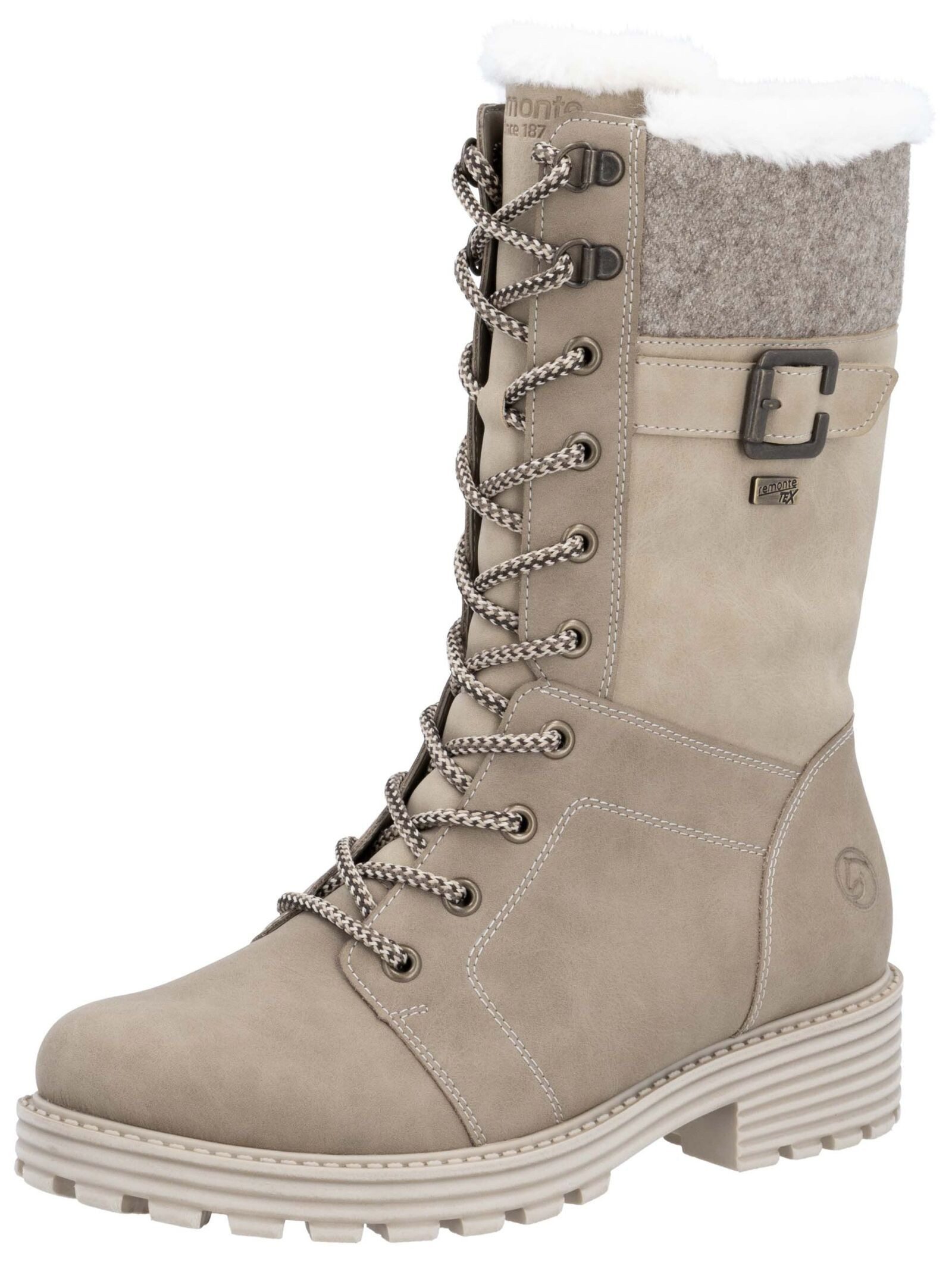 Remonte Remonte Stiefelette Veloursleder Schnürstiefelette