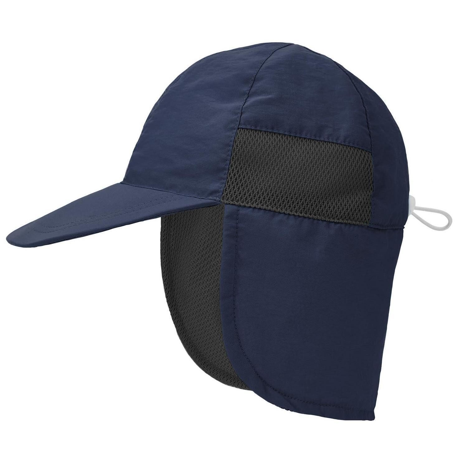 LuxusKollektion Sonnenhut Sonnenhut Baby Nackenschutz UV Schutz 50 Dunkelblau 6-12 Monate