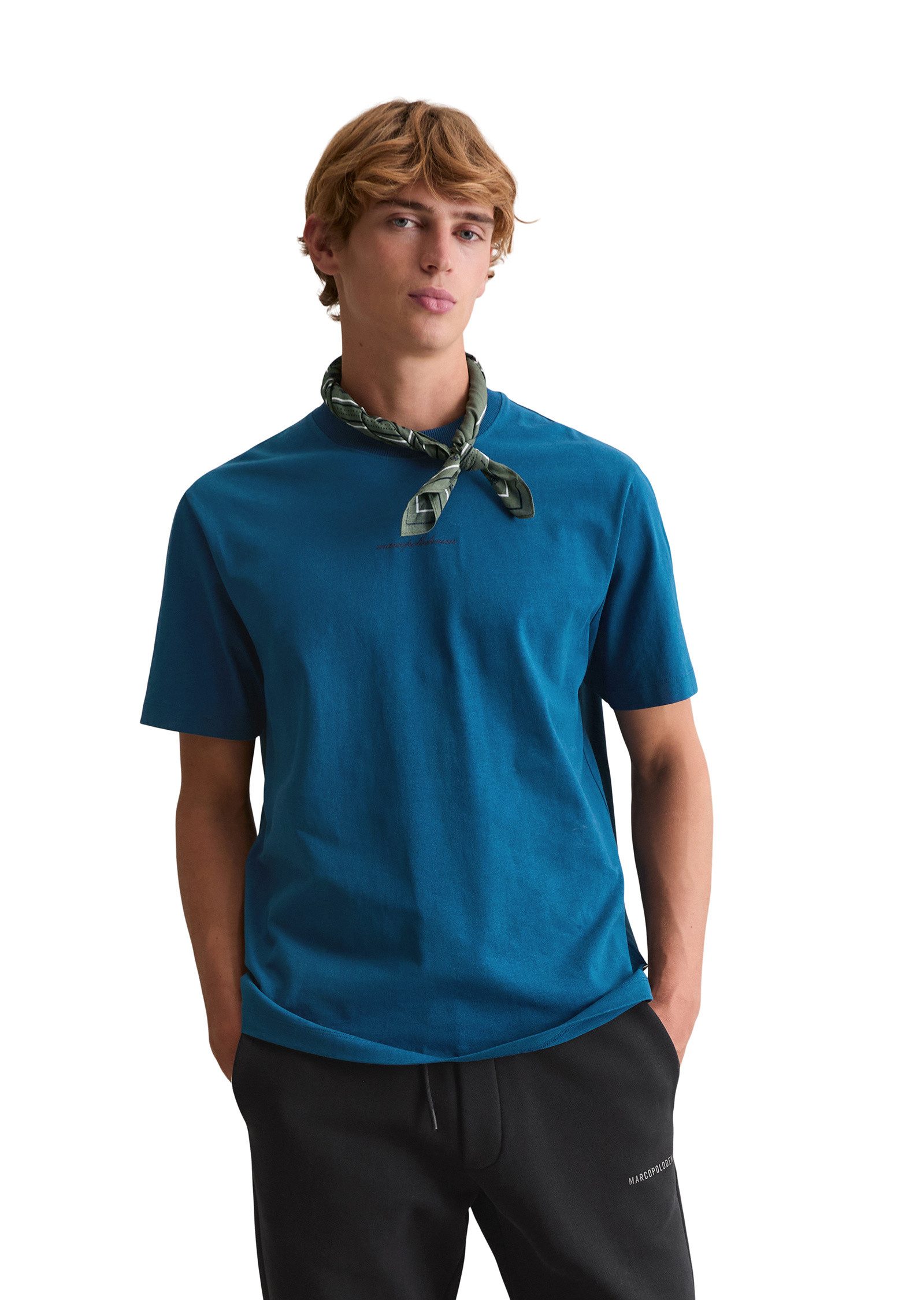 Marc O'Polo DENIM T-Shirt aus mittelschwerem Bio-Baumwoll-Jersey