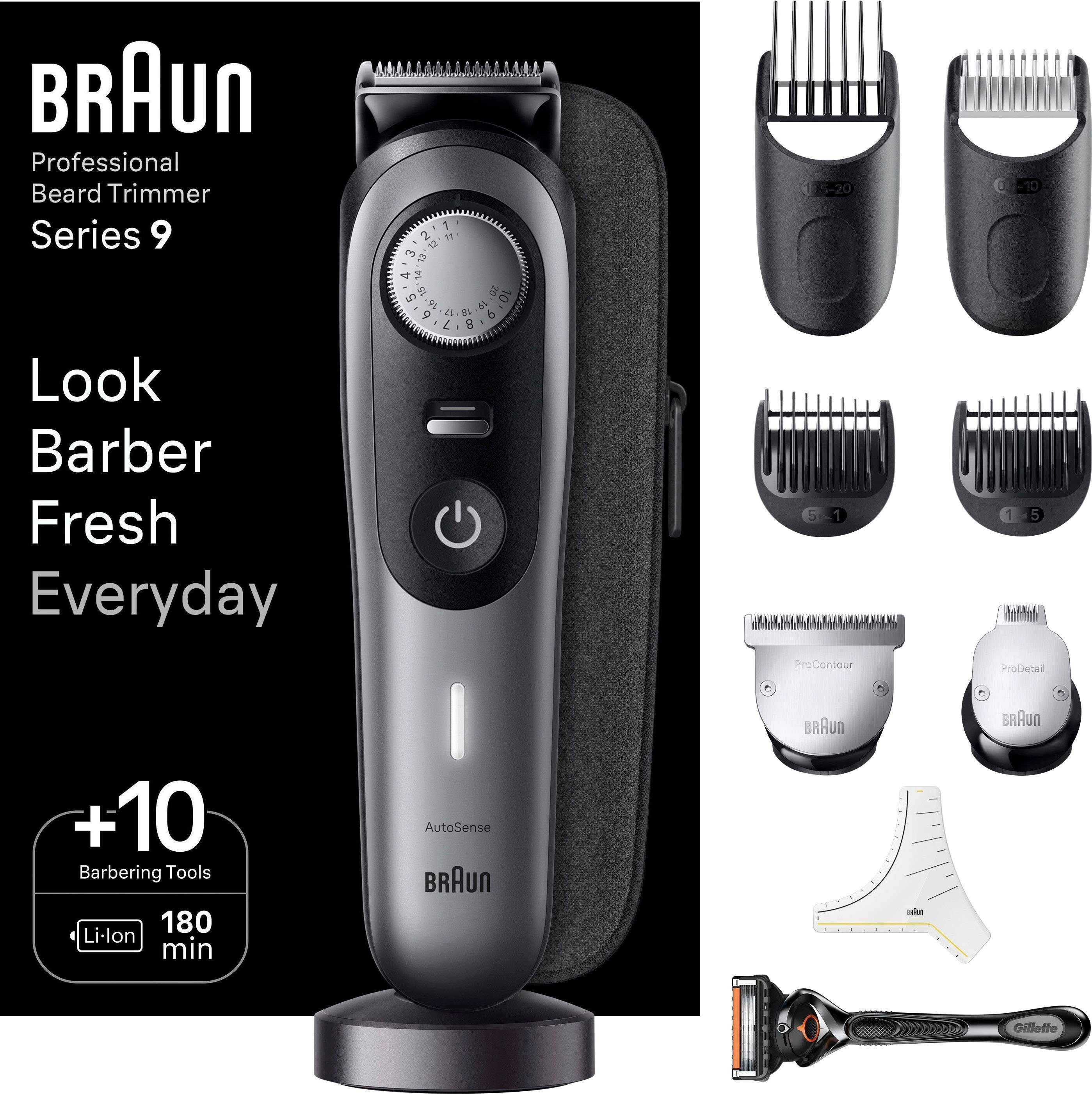 Braun Haarschneider Barttrimmer BT9420, 40 Einstellungen, Wasserdicht | Haarschneider