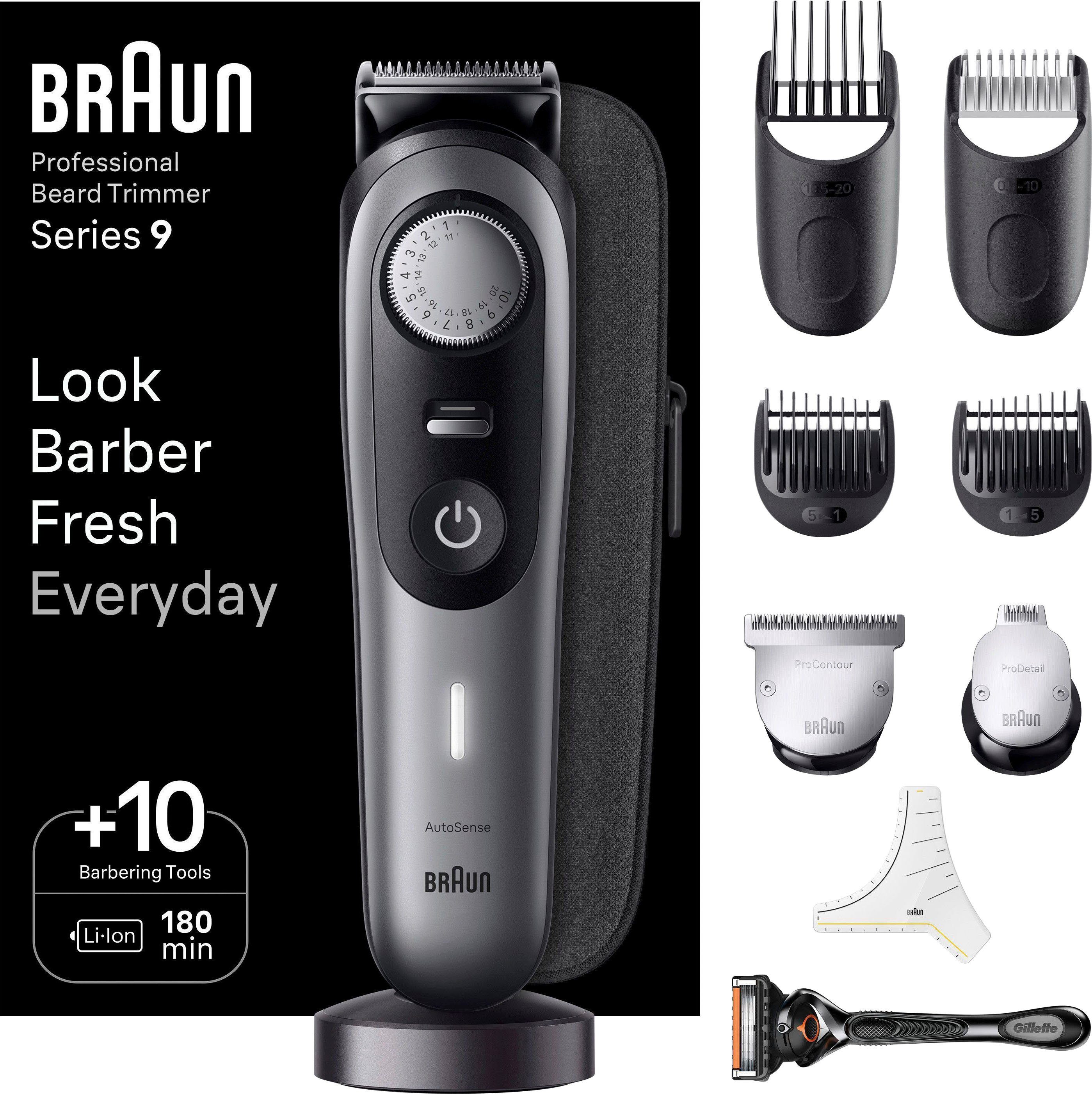 Braun Haarschneider Barttrimmer BT9420, 40 Einstellungen, Wasserdicht, Mit  5 Jahren Garantie (es gelten die AGB auf der Braun Website)