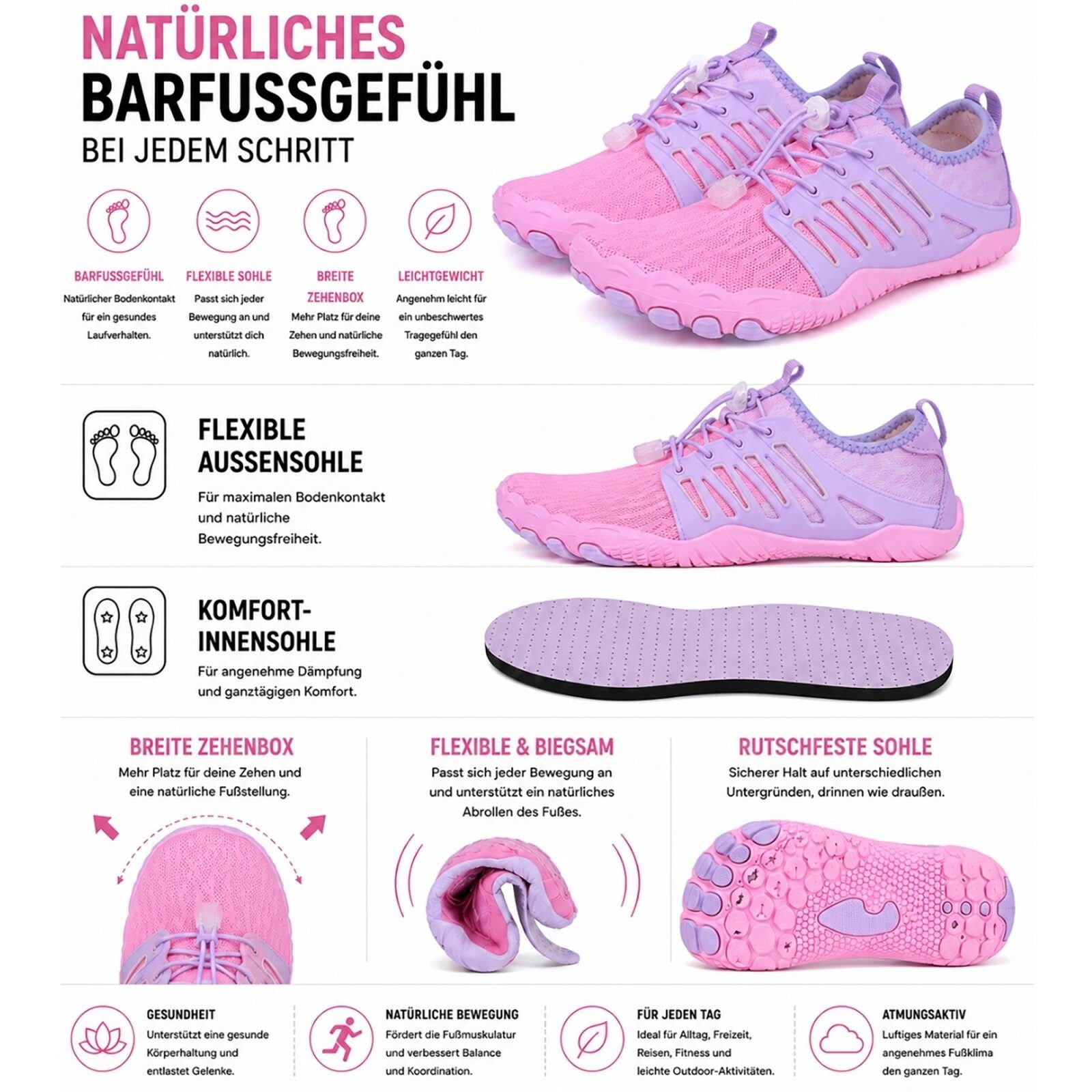 DOTALES Slipstep Barfußschuhe Damen & Herren Barfußschuhe Barfußschuh Minimalschuhe