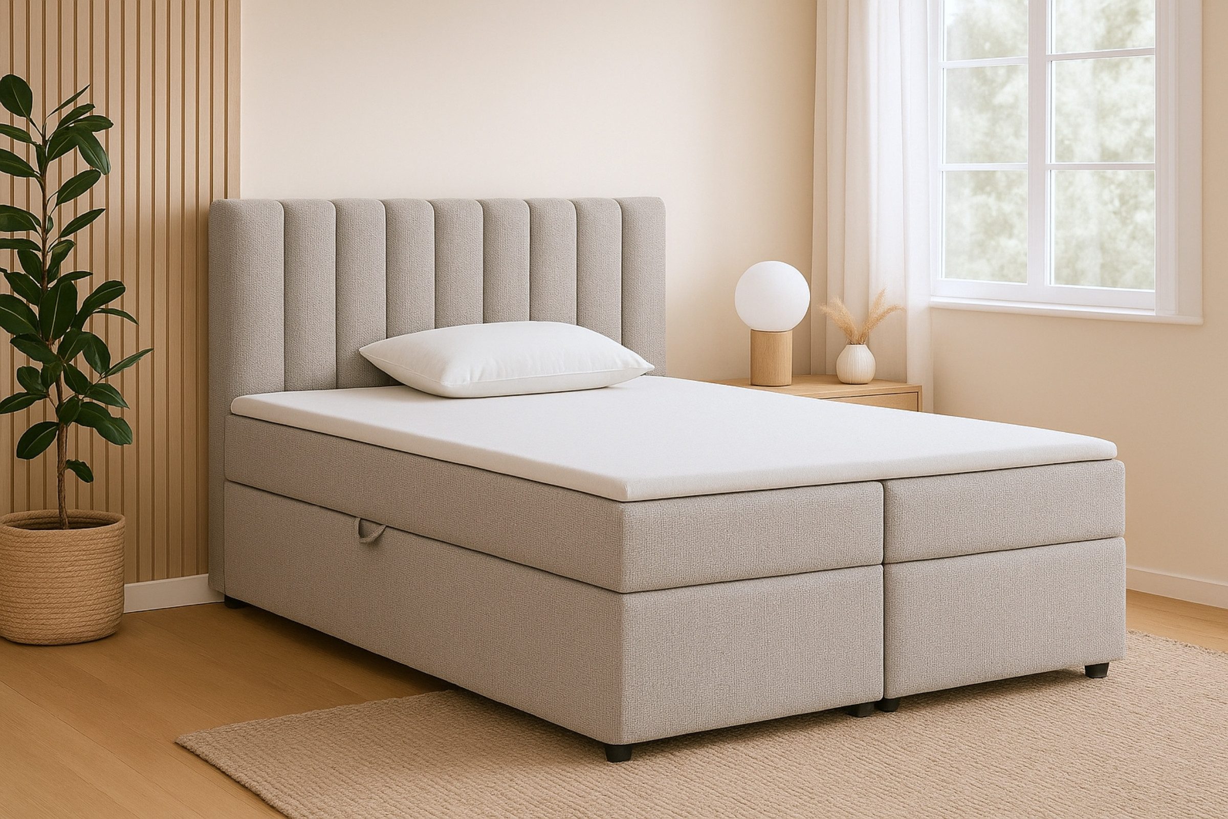 Deine Möbel 24 Boxspringbett VIKA Komplettbett Polsterbett Boxbett Bonellfe günstig online kaufen