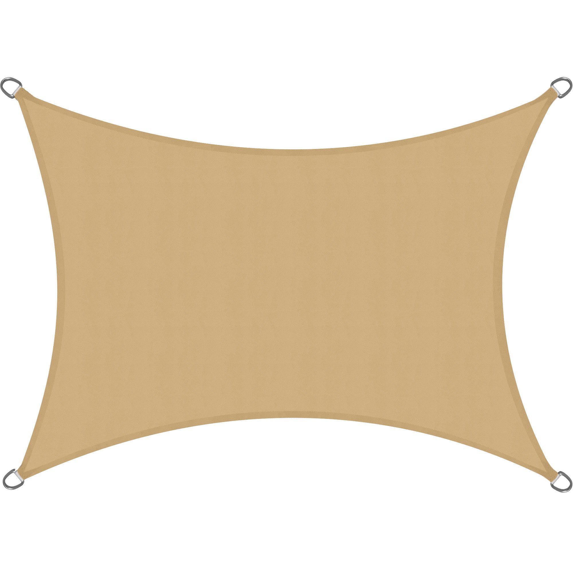 Sol Royal Sonnensegel Sonnensegel rechteckig Wasserdicht 2x3m SolVision PS9, Sand, Terrasse Sonnensegel Balkon Segeltuch UV Sonnenschutz Garten