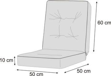 Bjird Bankauflage Venus 50 cm, 60 cm, 100 cm, 120 cm, 150 cm, 180 cm, (1 St), für Gartenbank und Hollywoodschaukel