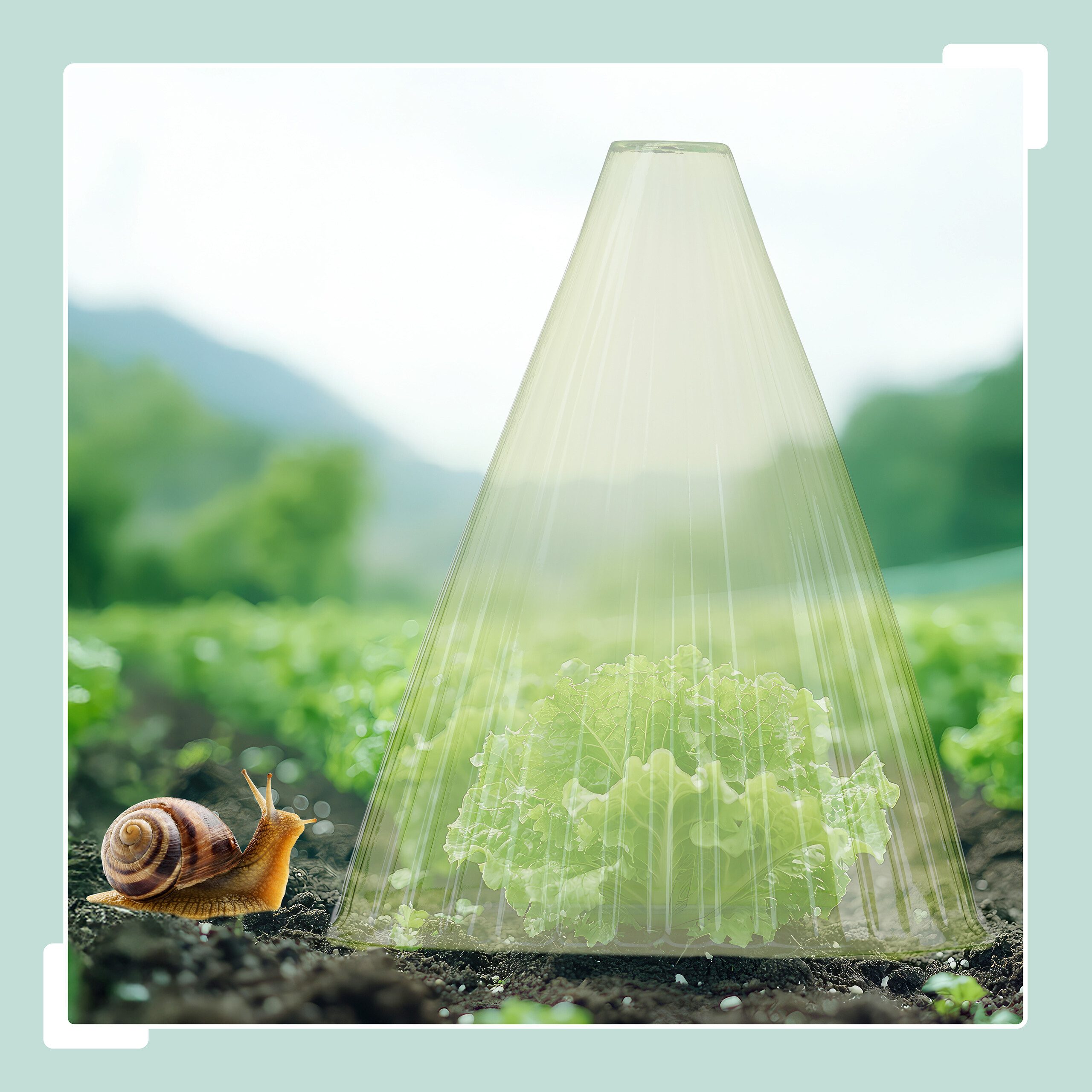 relaxdays Pflanzenschutzdach Pflanzenhut Schnecken im Set, 12er Pack