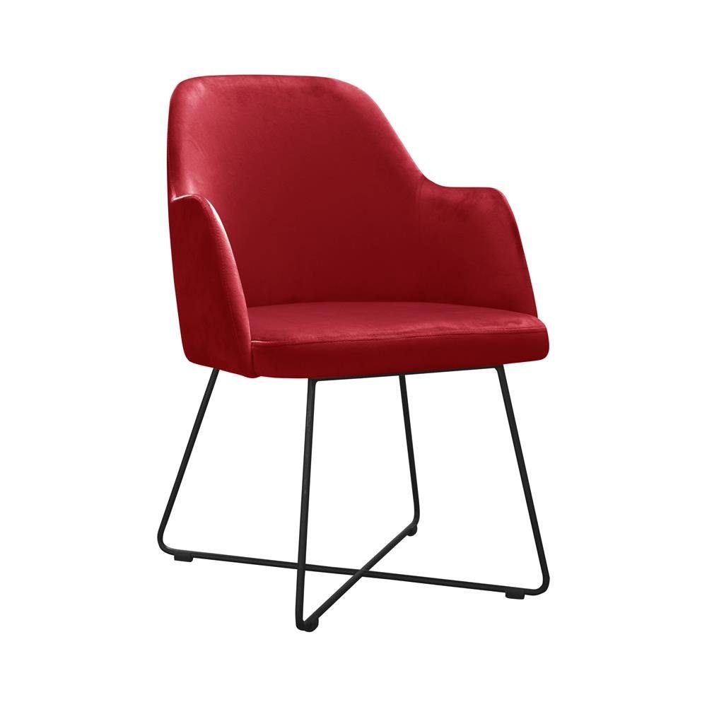 JVmoebel Stuhl, Design Set Stühle Stuhl Warte Zimmer Stuhl Ess Gruppe Lehnstuhl Neu Garnitur 6x Rot