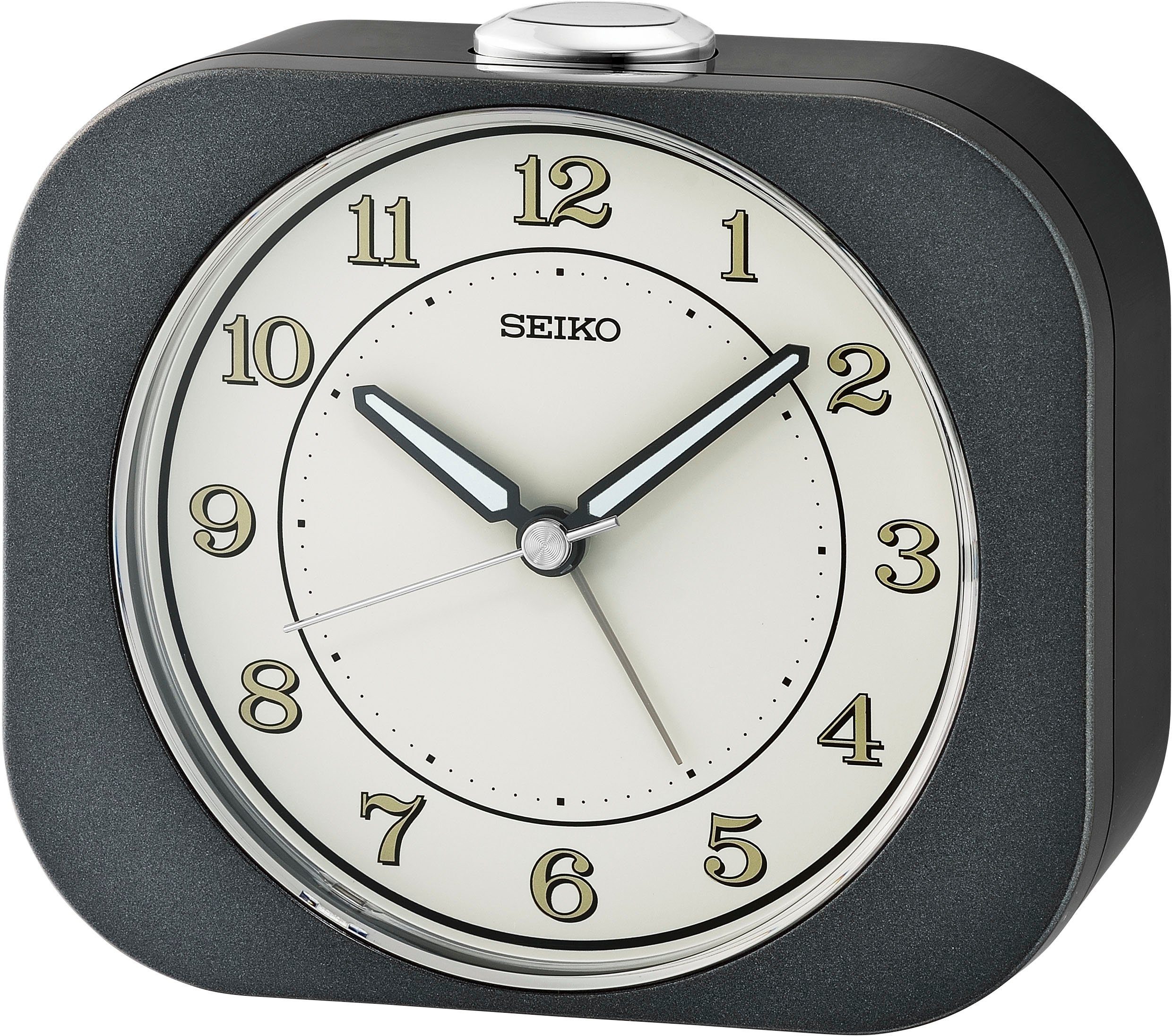 Seiko Quarzwecker QHE195K Wecker, Schlafzimmer, Geschenkidee, Piepalarm, durchlaufende Sekunde