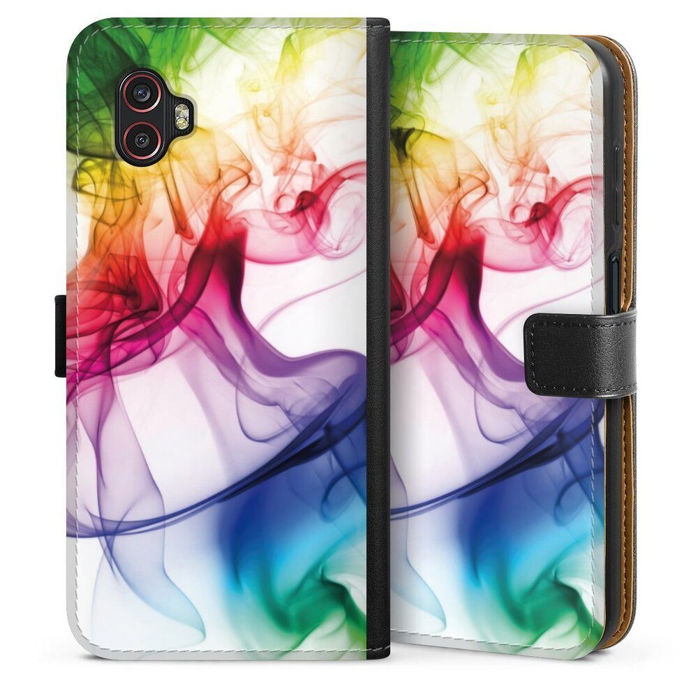 DeinDesign Handyhülle Farbe Wasser Regenbogen Strange waft, Samsung Galaxy XCover 6 Pro Hülle Flip Case Klapphülle