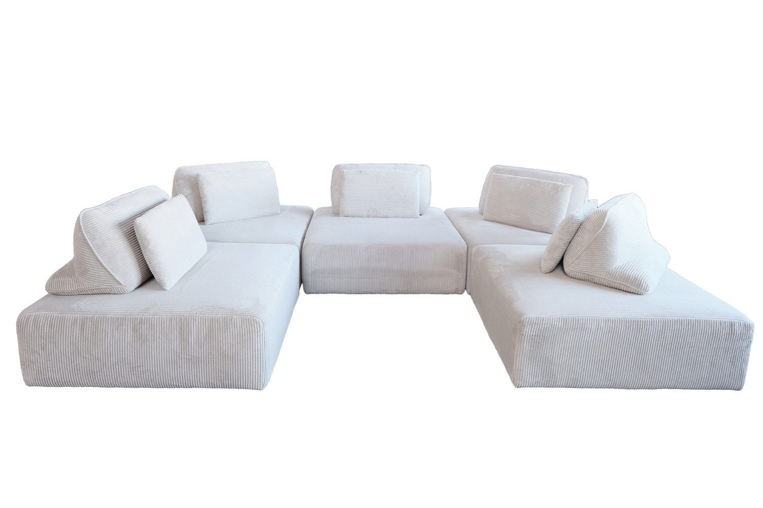 KAWOLA Sofa WIOLO SOFT Cord Sofa - Modular - Komfortabel & Flexibel - Wohnzimmer, Modulsofa mit Cordbezug. Abziehbar & vielseitig. 5 Module.