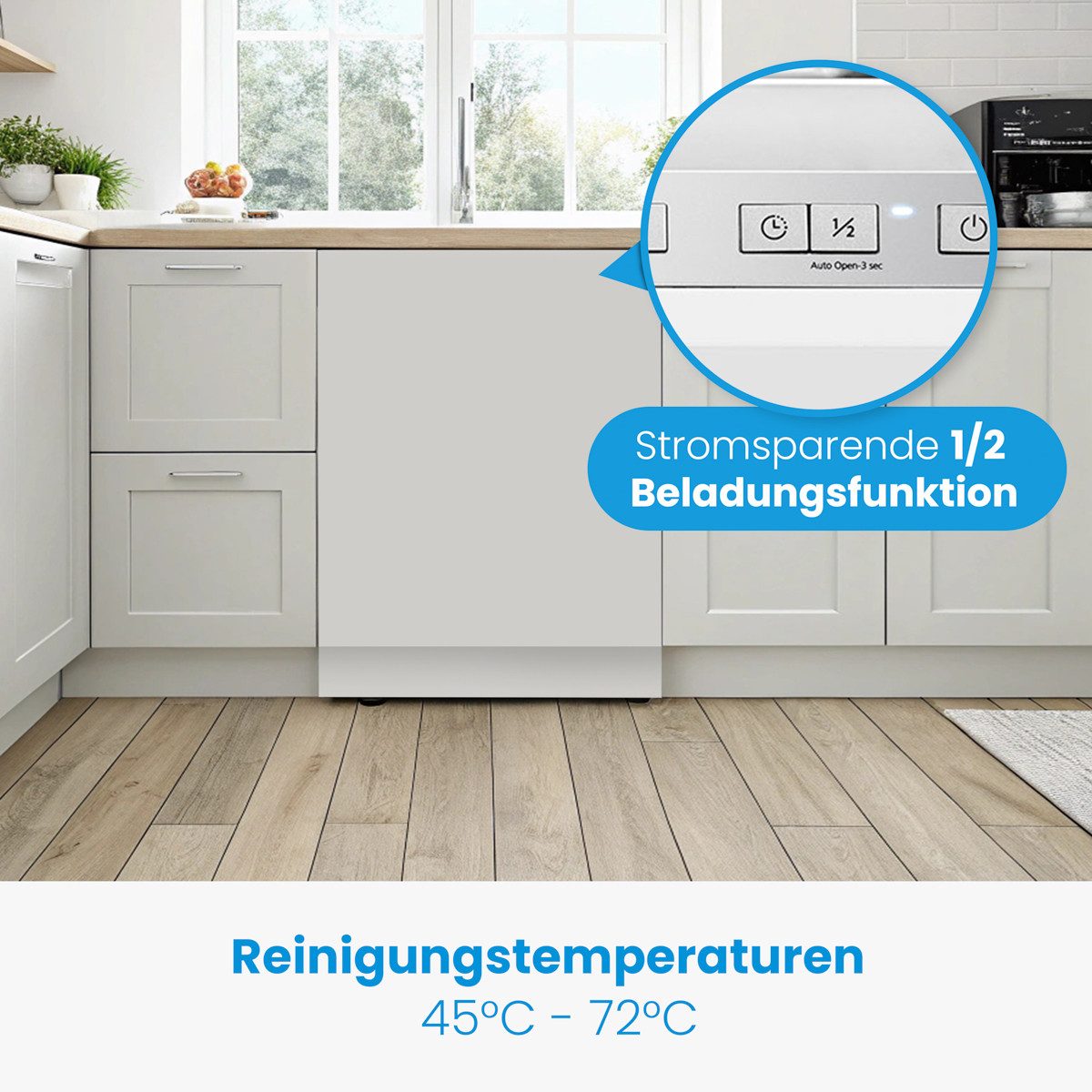 BOMANN vollintegrierbarer Geschirrspüler GSPE 7421 VI, 60cm, 14 Maßgedecke, 5 Programme, OHNE Möbelfront