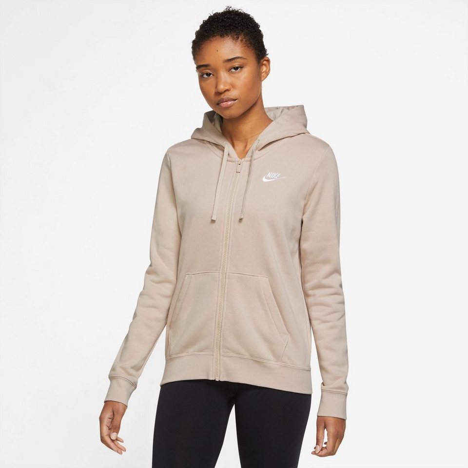 Nike Sportswear Kapuzensweatjacke Club Fleece Women\'s Full-Zip Hoodie, Die  dreiteilige Kapuze mit Jersey-Futter ist weich und