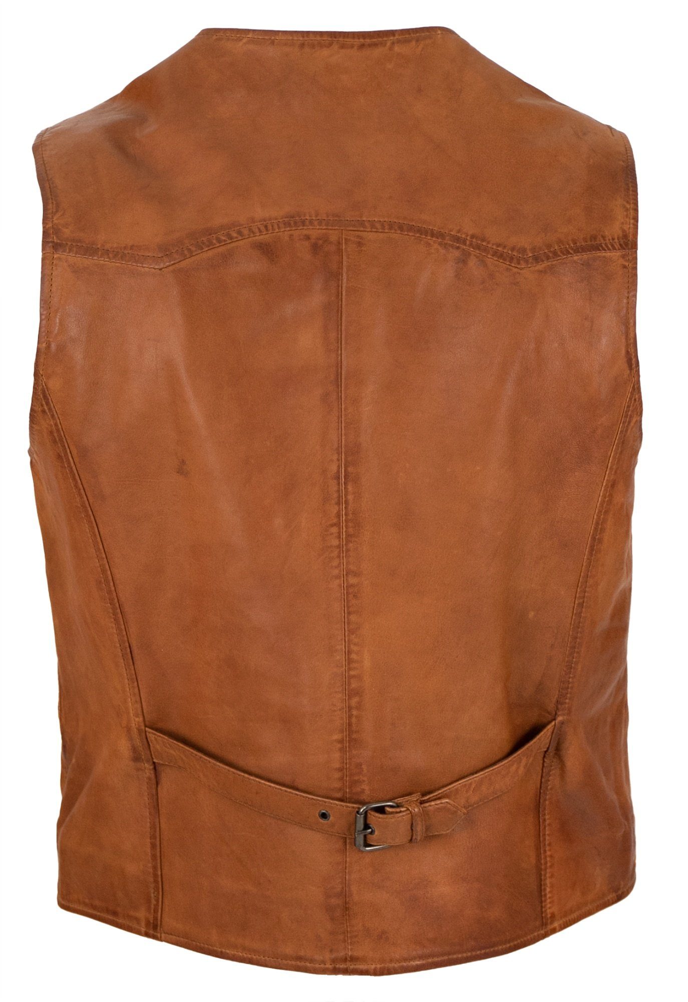 Maddox Lederweste Emilio MADDOX - Herren Lederweste Lammnappa cognac günstig online kaufen