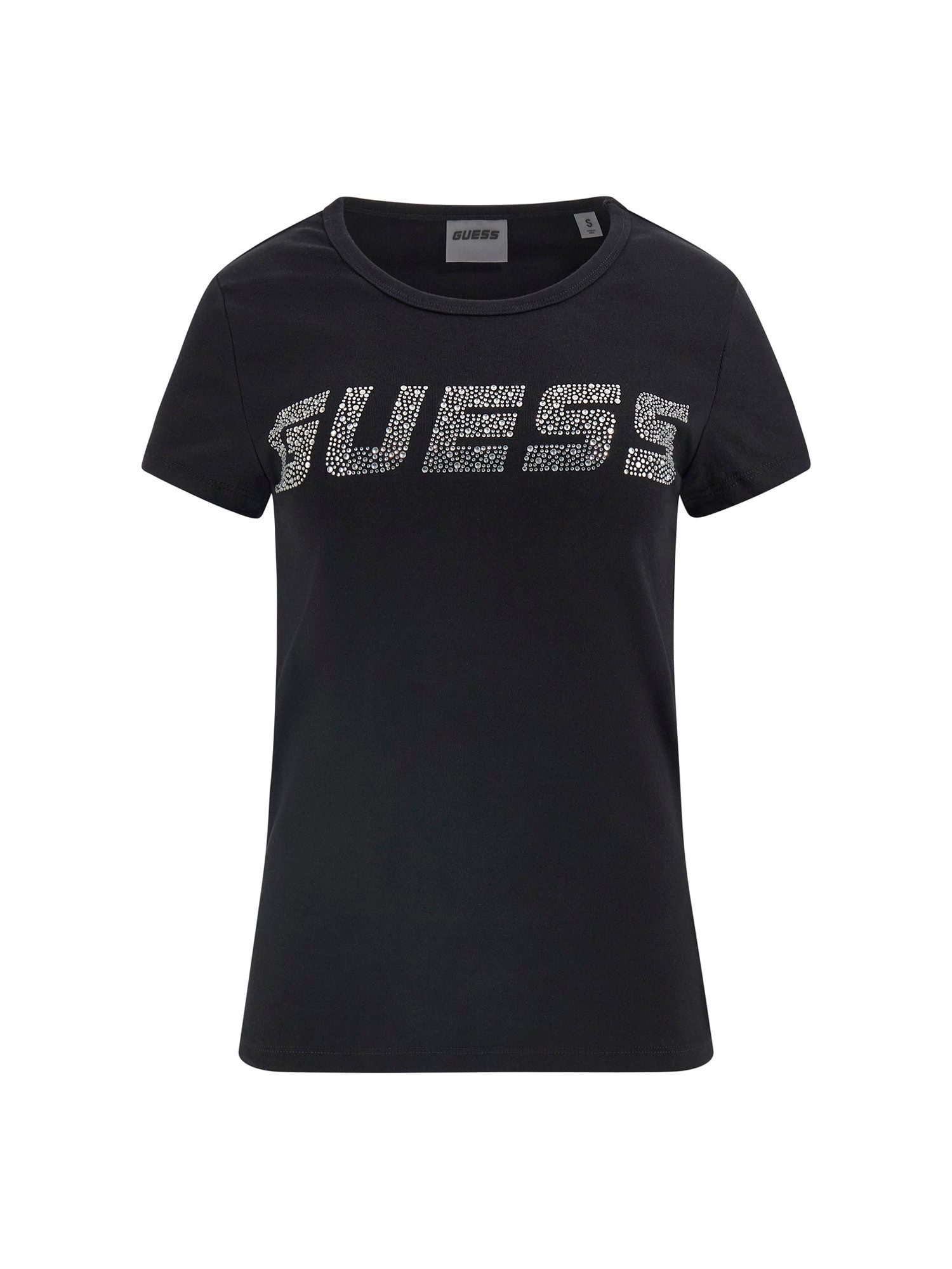 Guess Kurzarmshirt - KIARA SS T-SHIRT - Damenshirt - Kurzarmshirt mit Strasslogo