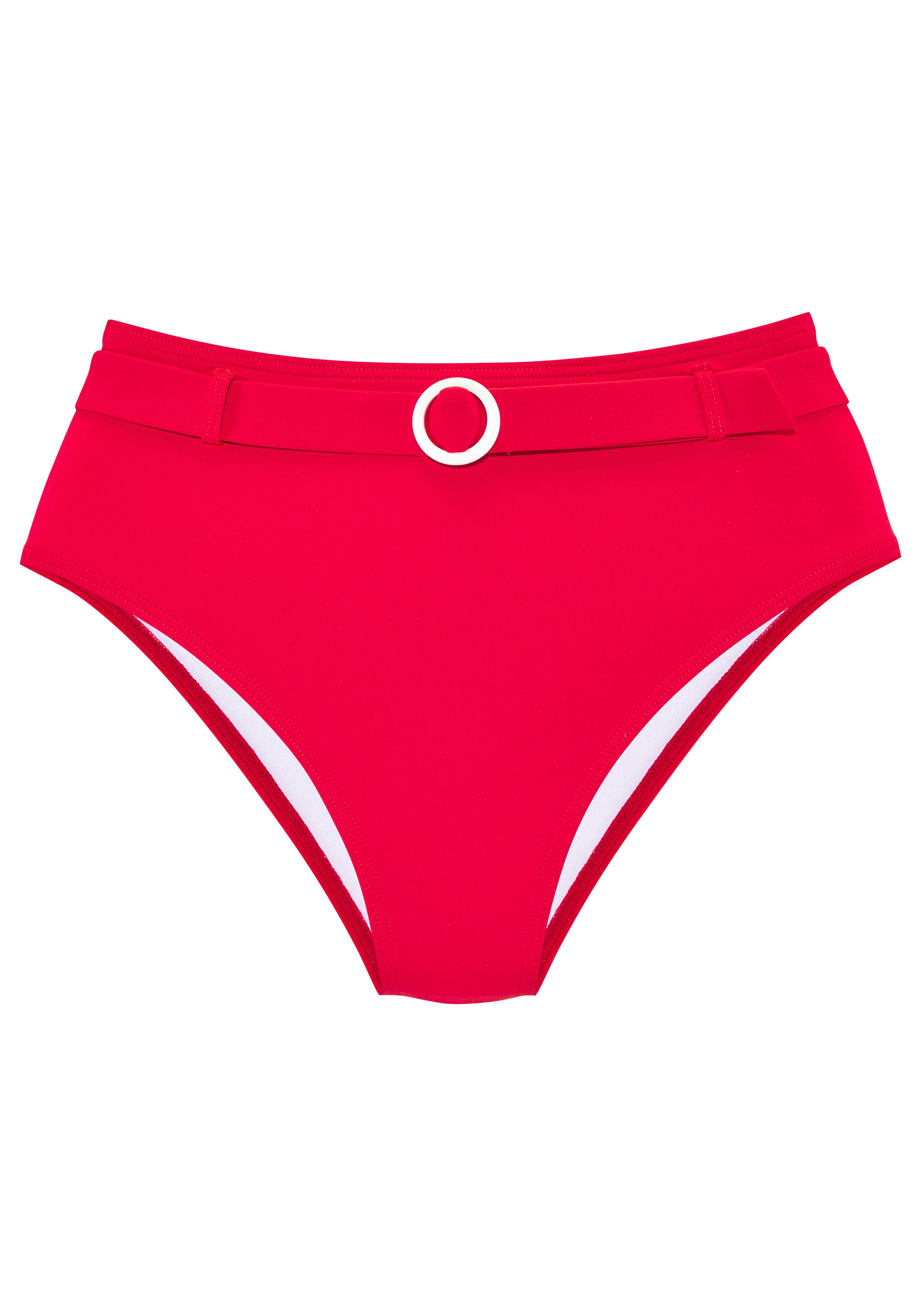 s.Oliver Highwaist-Bikini-Hose Beverly mit breitem Ziergürtel