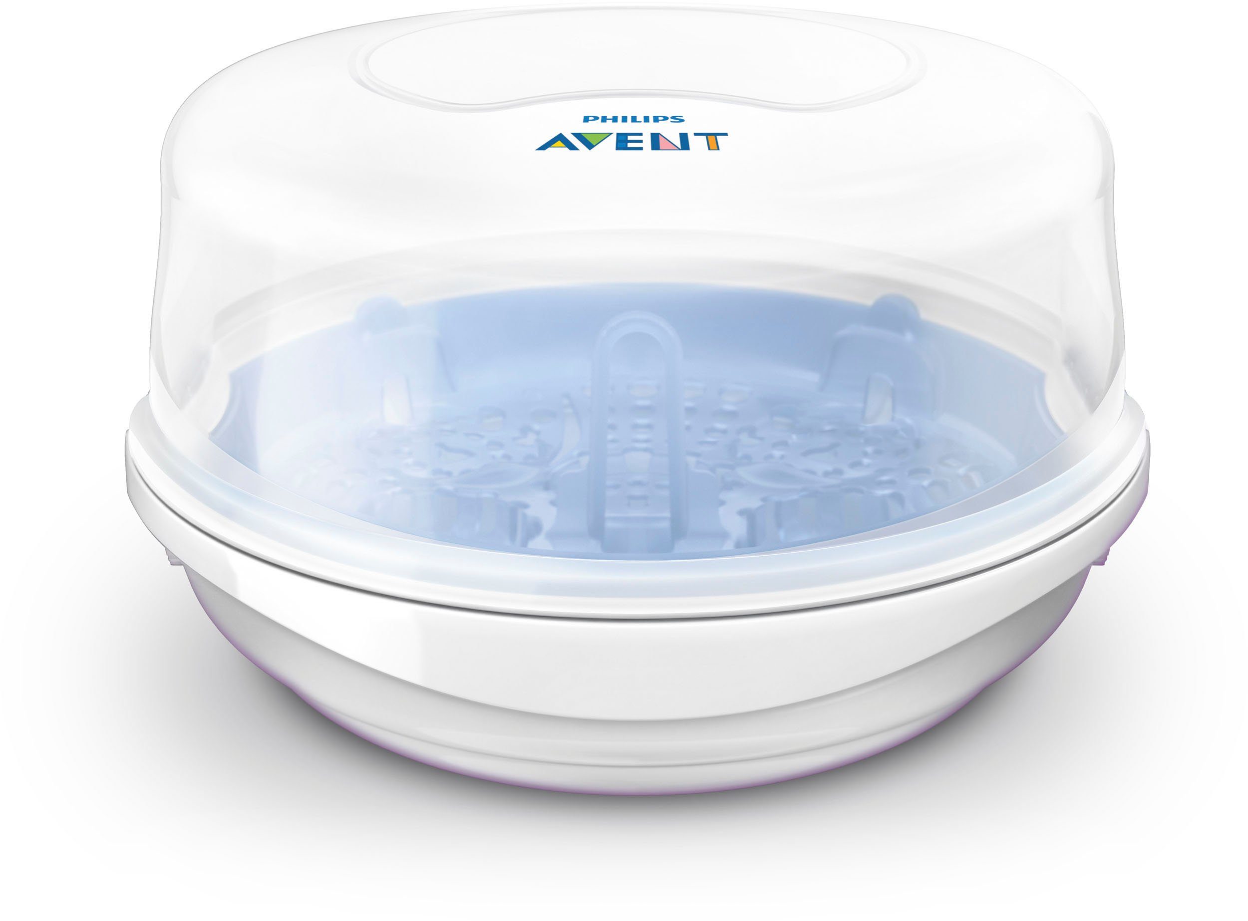 Philips AVENT Mikrowellen-Dampfsterilisator SCF281/02, fasst 4 Philips Avent Flaschen, sterilisiert in 2 Minuten