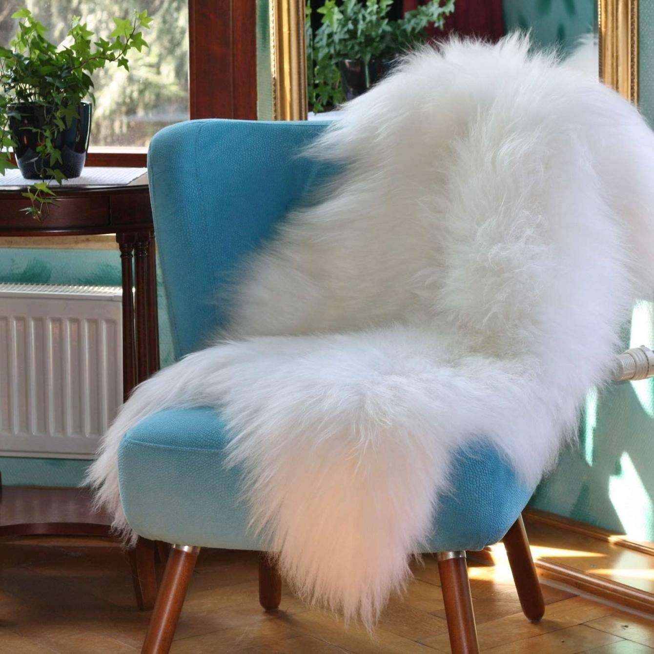 Hollert Fellteppich, fellförmig, Island Schaffell Weiß Läufer Deko. € 102,00