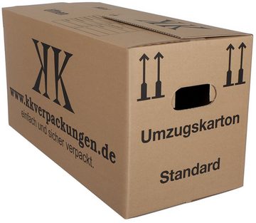 KK Verpackungen Aufbewahrungsbox (Spar-Set, 10 St., 10er-Set), Umzugskartons Umzugskiste Bücherkarton in Basicqualität Braun