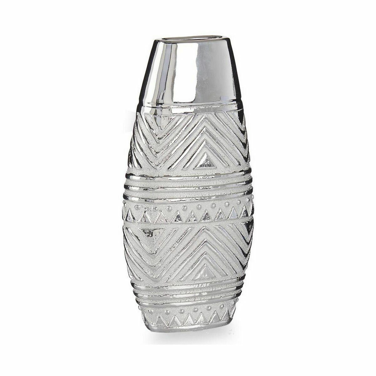 Gift Decor Dekovase Vase x Keramik 29,5 7 Stück 14 cm Silberfarben Breite 6 x aus