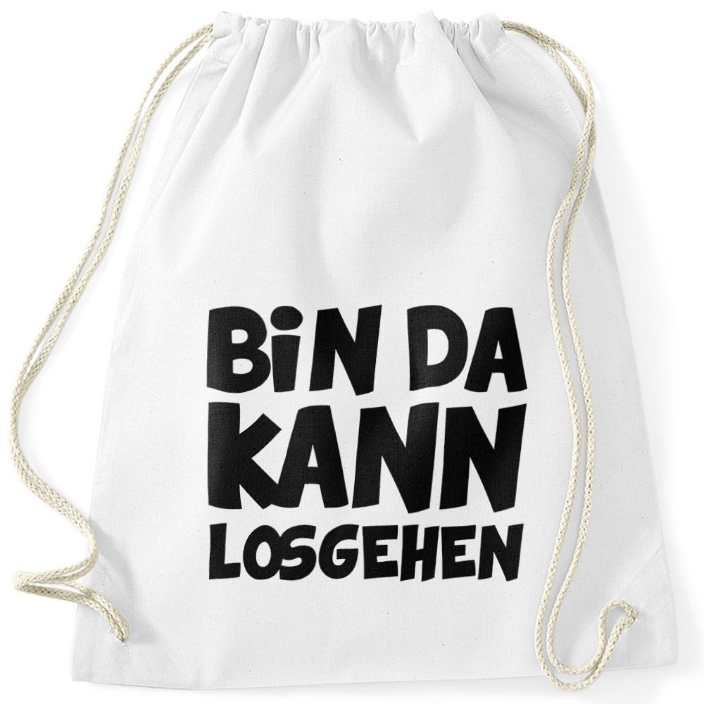 MoonWorks Turnbeutel Lustiger Turnbeutel mit Spruch Bin da kann losgehen Moonworks®