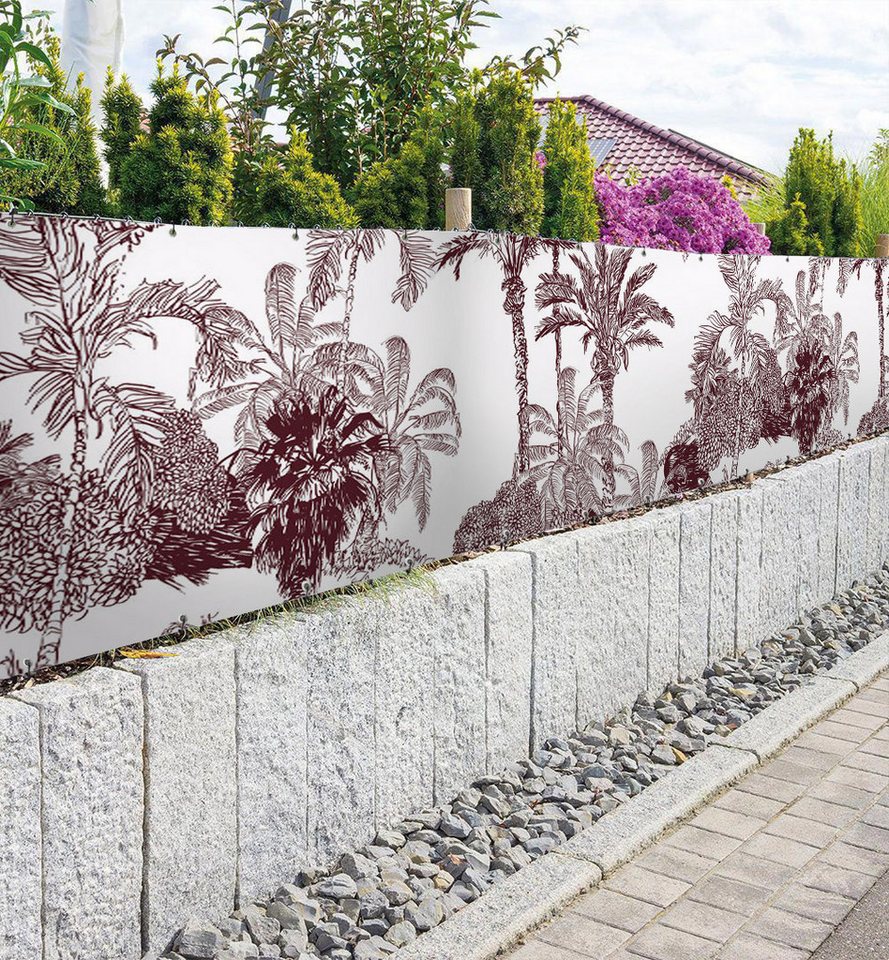 Thumbnail - MyMaxxi Sichtschutzzaunmatten Zaunbanner blühende Dschungelpflanzen Sichtschutz Garten Zaun