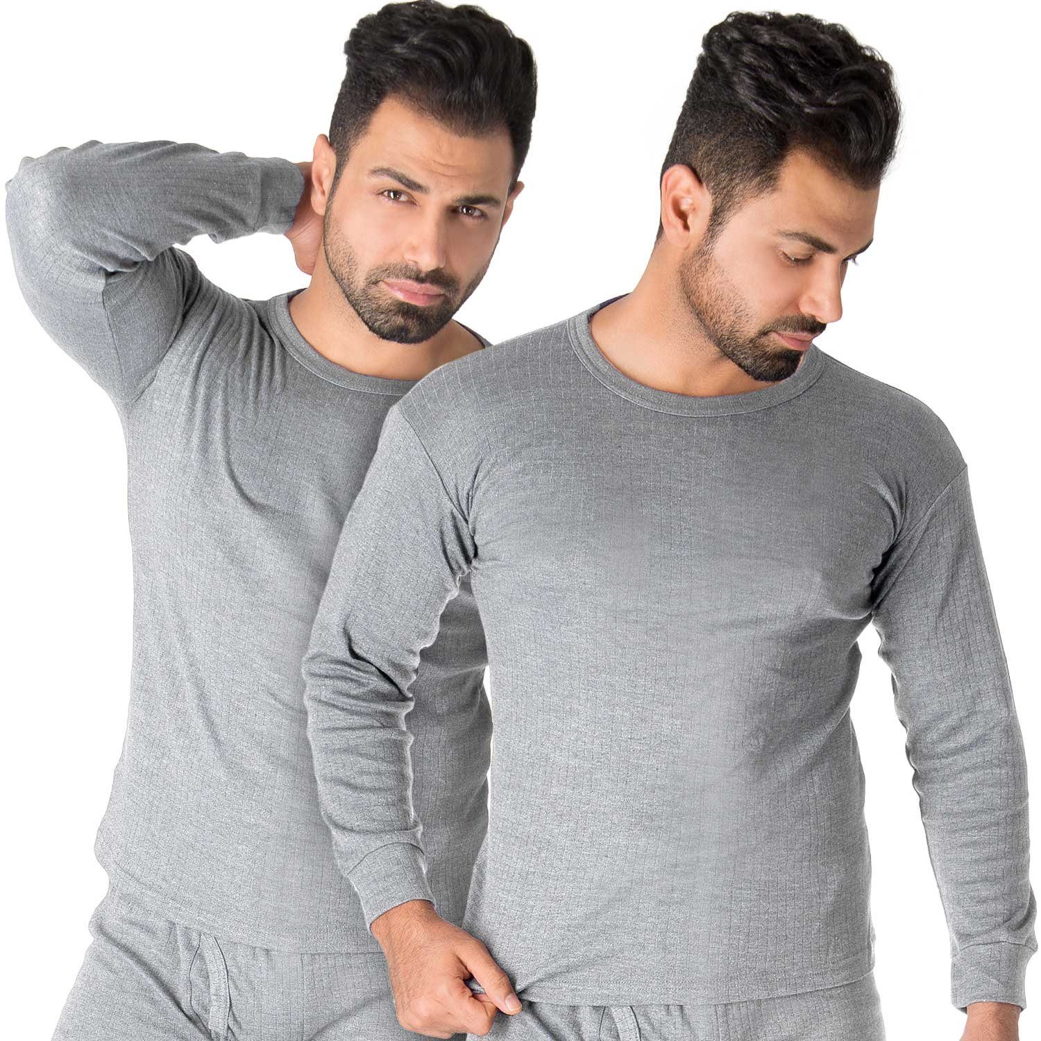 Black Snake Thermounterhemd 2 Langarm Thermo-Unterhemden für Männer – Atmungsaktiv und komfortabel (Set, 2-St) 2er-Pack Unterhemden mit Innenfleece