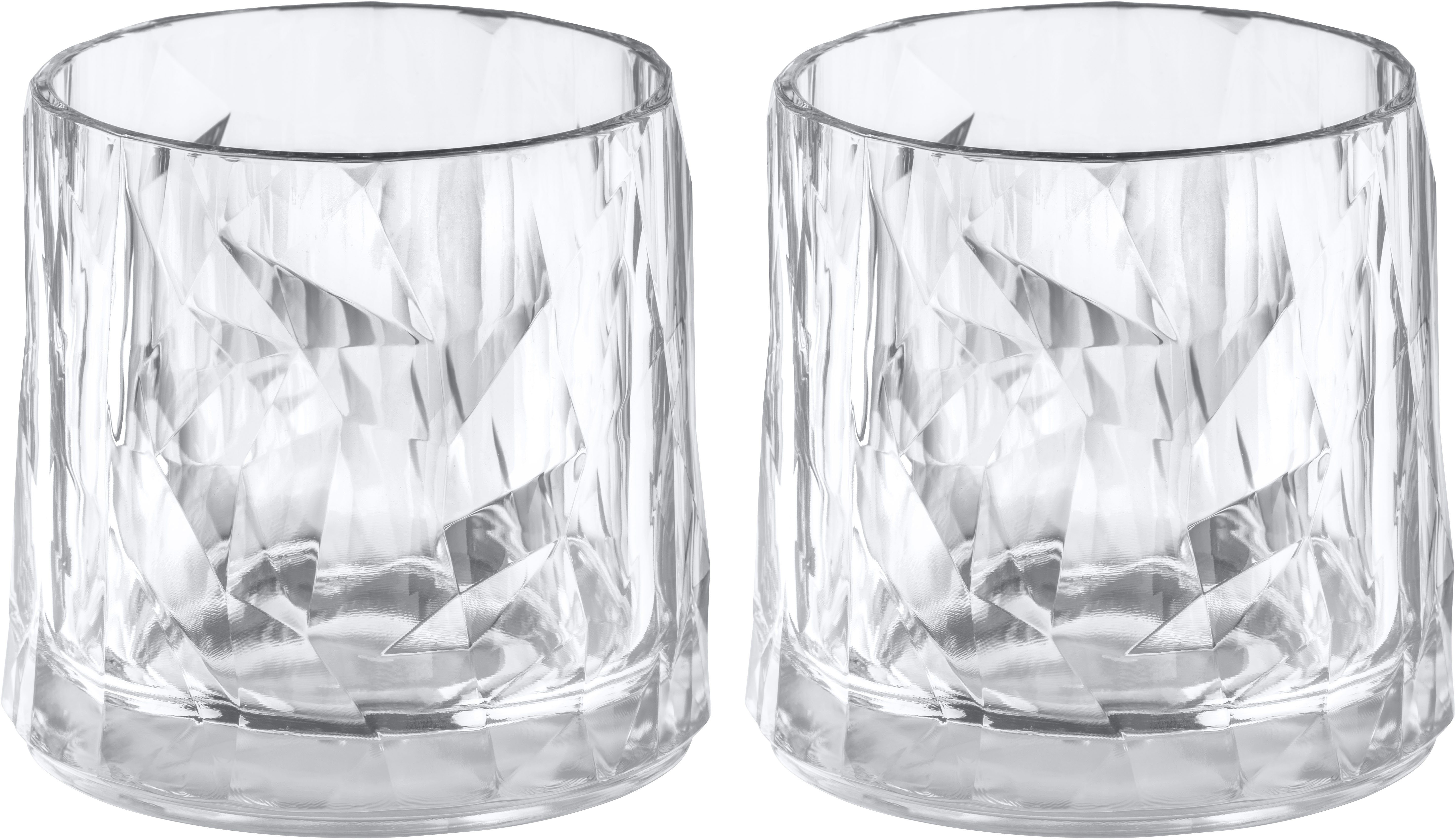 KOZIOL Whiskyglas CLUB No. 2, Kunststoff, unzerbrechlich,recycelbar,spülmaschinengeeignet, 250ml