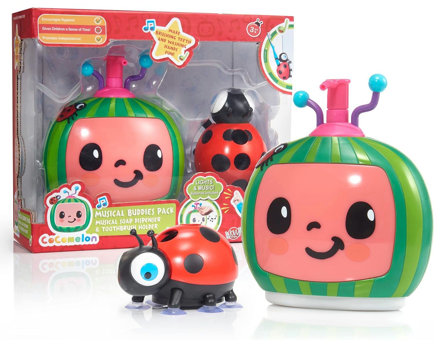 Wow! Stuff Zahnbürstenhalter Cocomelon - singender Marienkäfer und Seifensp günstig online kaufen