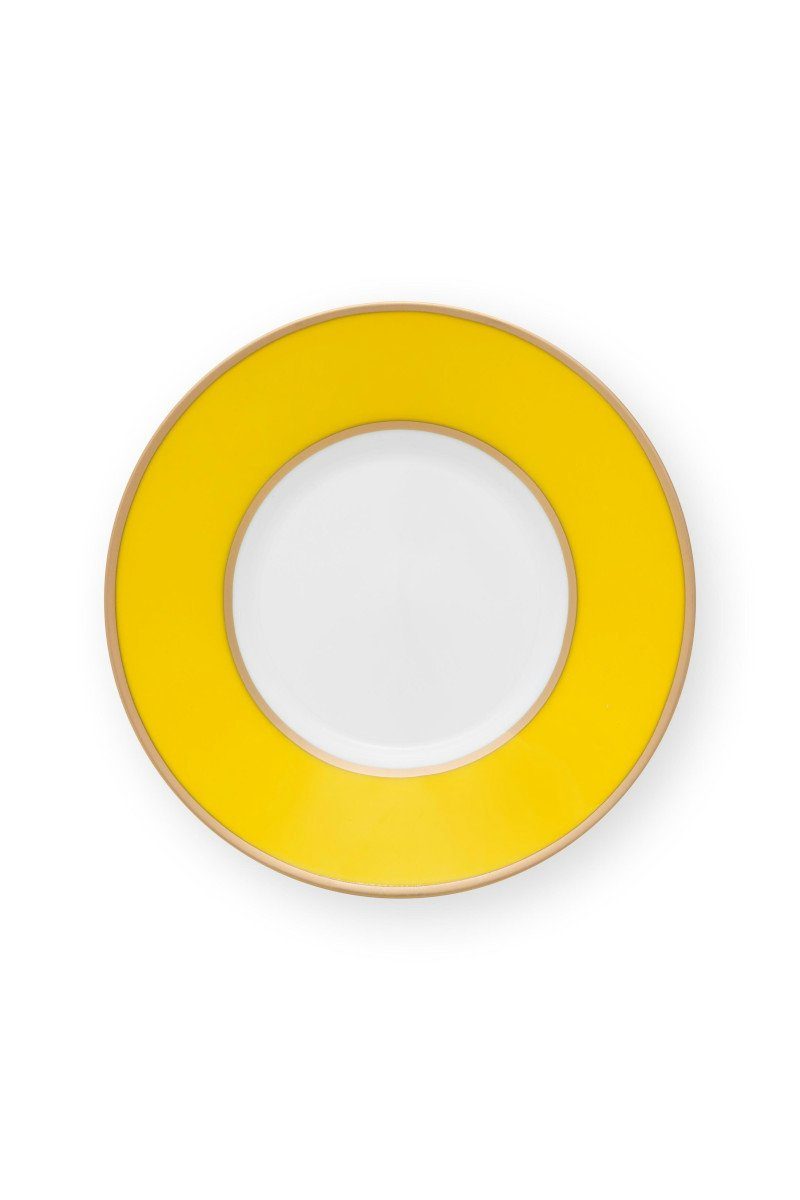 PiP Studio Espressotasse Chique Espressotasse m.U. gold-gelb 120ml, Bone China, Espresso Cup & Saucer Pip Chique Gold-Yellow 120ml