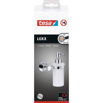 tesa Seifenspender tesa LOXX 40281-00000-00 Seifenspender 200 ml Chrom (glänzend), Weiß