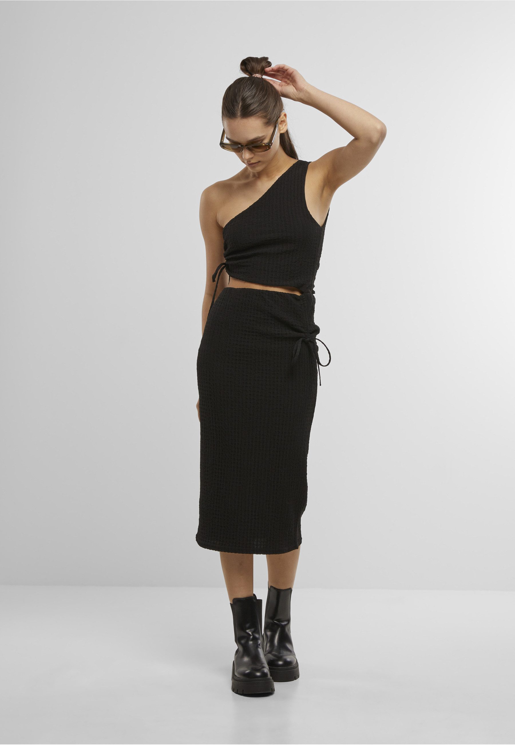 URBAN CLASSICS Shirtkleid Urban Classics Ladies Cut Out Jersey Dress (1-tlg)
