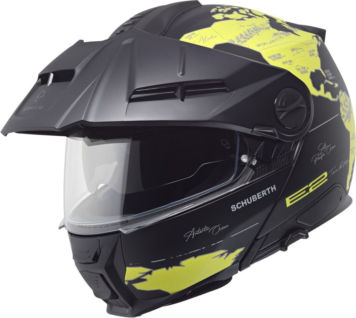 Schuberth Motocrosshelm E2 Atlas Helm, vorbereitet für Kommunikationssystem,integriertes Sonnenvisier