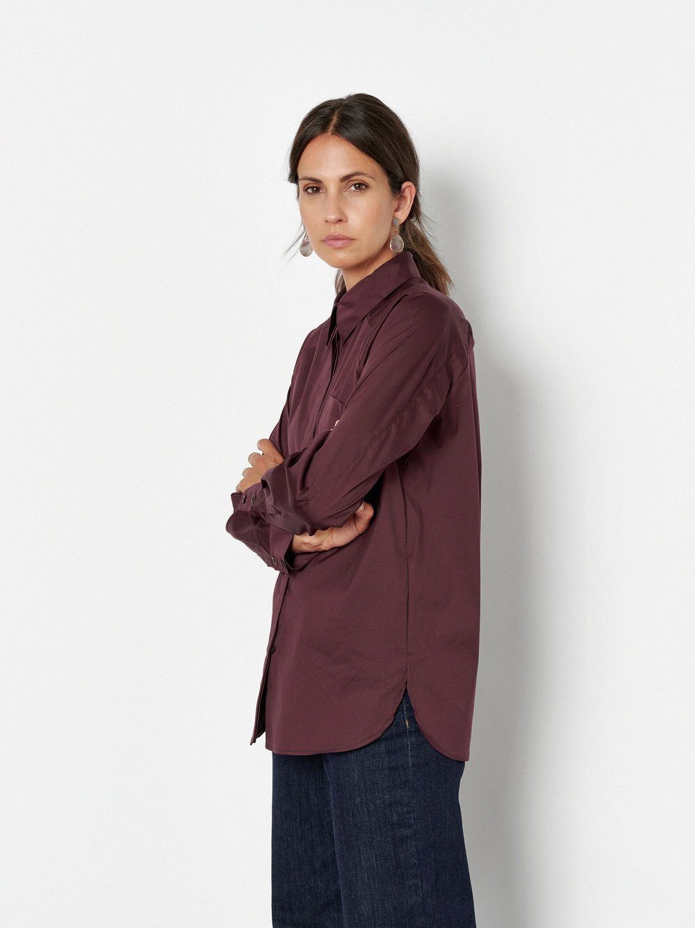 TONI Klassische Bluse Charly mit schräger Brusttasche