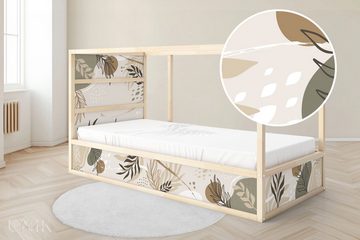 Unik Nordic Möbelfolie IKEA Kura Bett­aufkleber Set - Beige Formen, (Set, 0St.}, Für die angebene Anzahl an Flächen zugeschnitten), selbstklebend, exakte Maße, wiederablösbar