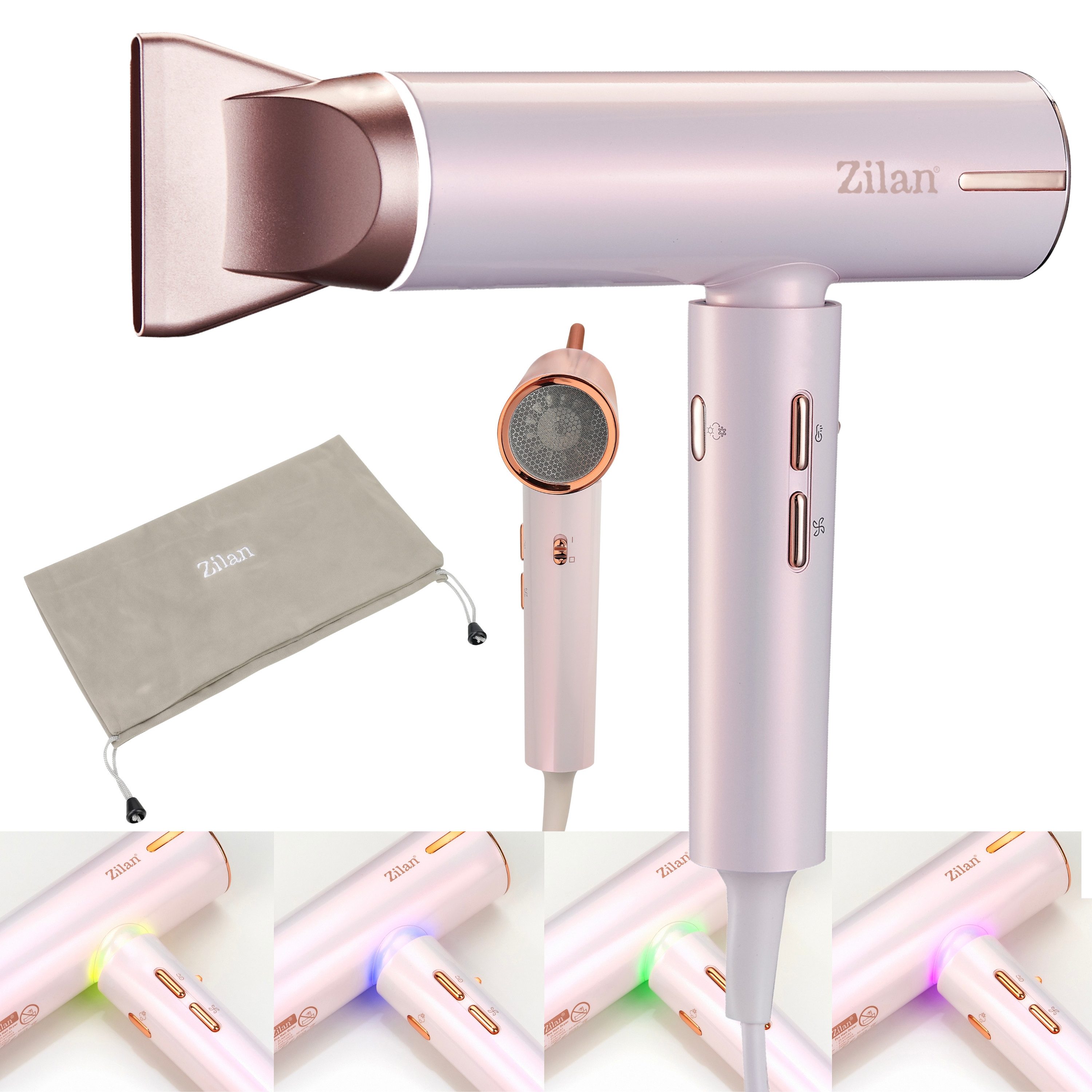 Zilan Reisehaartrockner ZLN-9181, 1800 W, Personal Care, 110,000 U/min, IQ Technologie