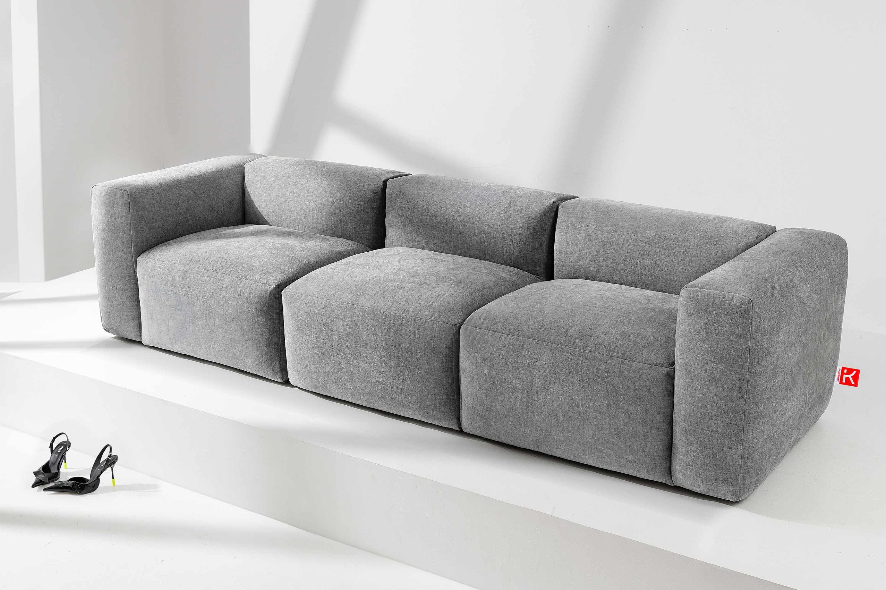 KONSIMO® 3-Sitzer BUFFO Einzelsofa, modulares Sofa, hergestellt in der EU,extrem weicher und bequemer Sitz