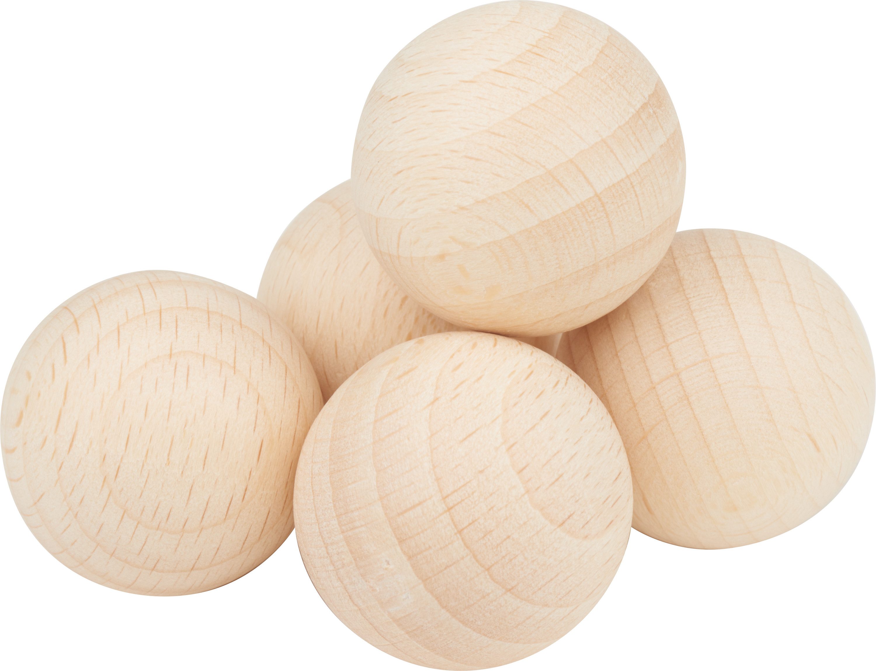 VBS XXL Holzkugeln Durchgebohrt – 50 Stück, 35 Mm, Rohholz Zum Basteln