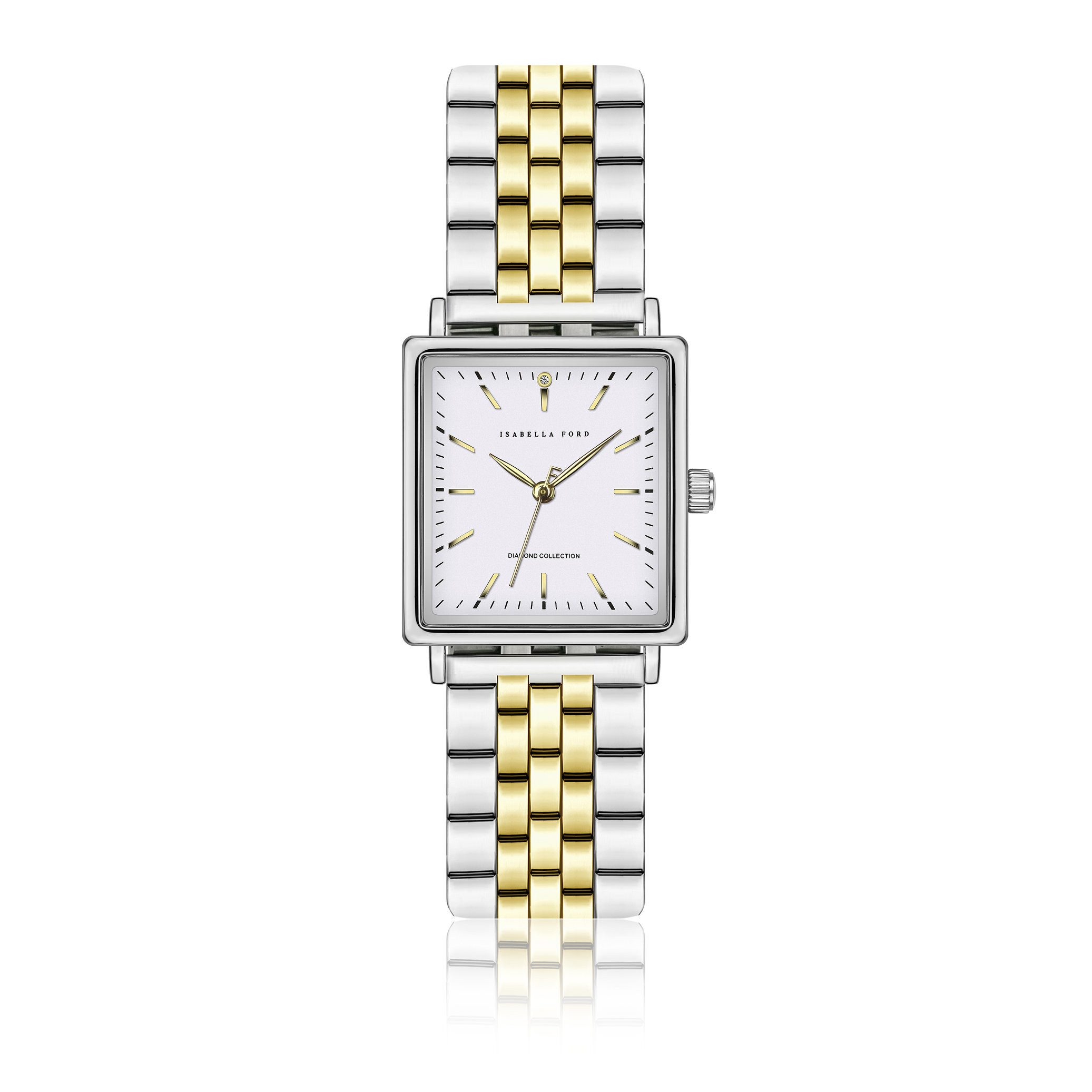 ISABELLA FORD Quarzuhr FI1-B278G Rosalie Gold&Silber-Glied