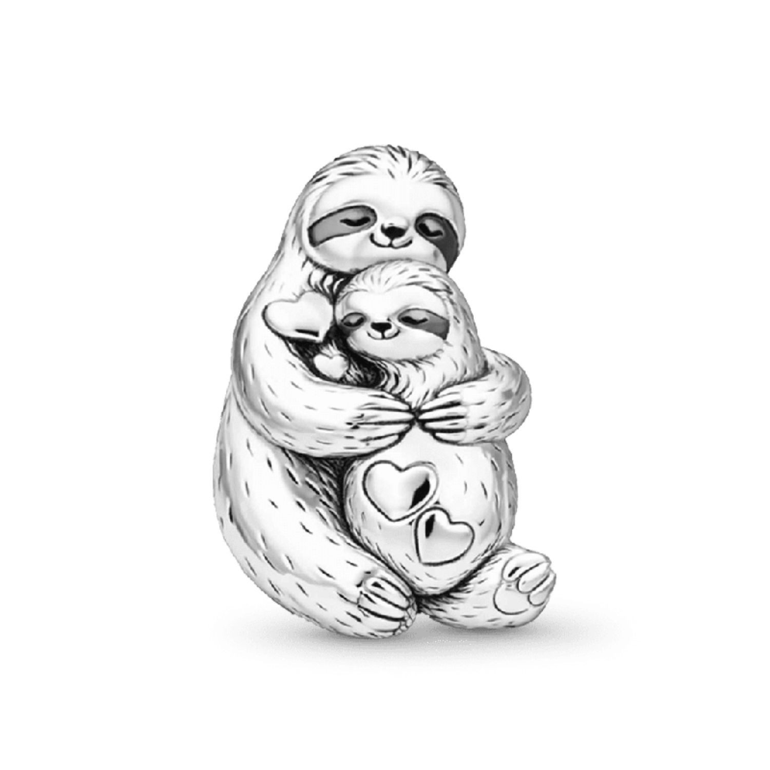 Bead Gnoce Charm Faultier Mama und Baby KJC189