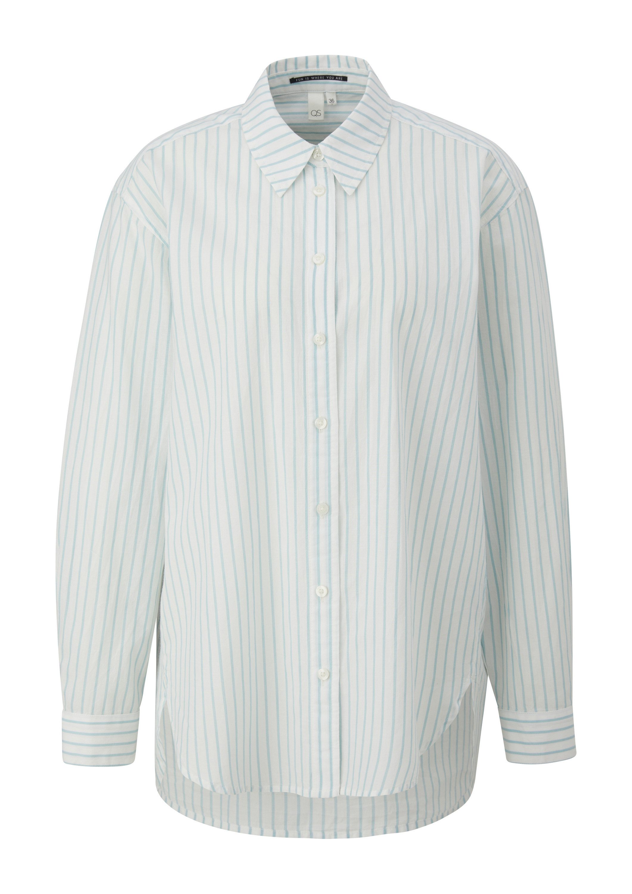 QS Langarmbluse Bluse Longbluse mit Streifen günstig online kaufen