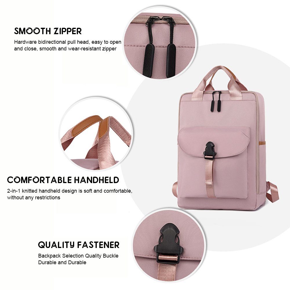 Freizeitrucksack Mode-Reiserucksack, Rucksack pink Blusmart Rucksack, Backpack, Großes Damen