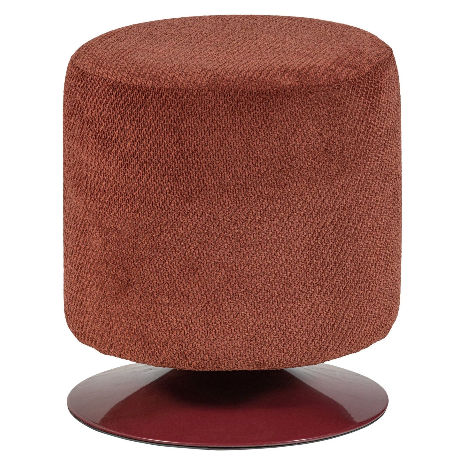 WOOOD Sitzhocker Retro Polsterhocker Islen Boucle drehbar