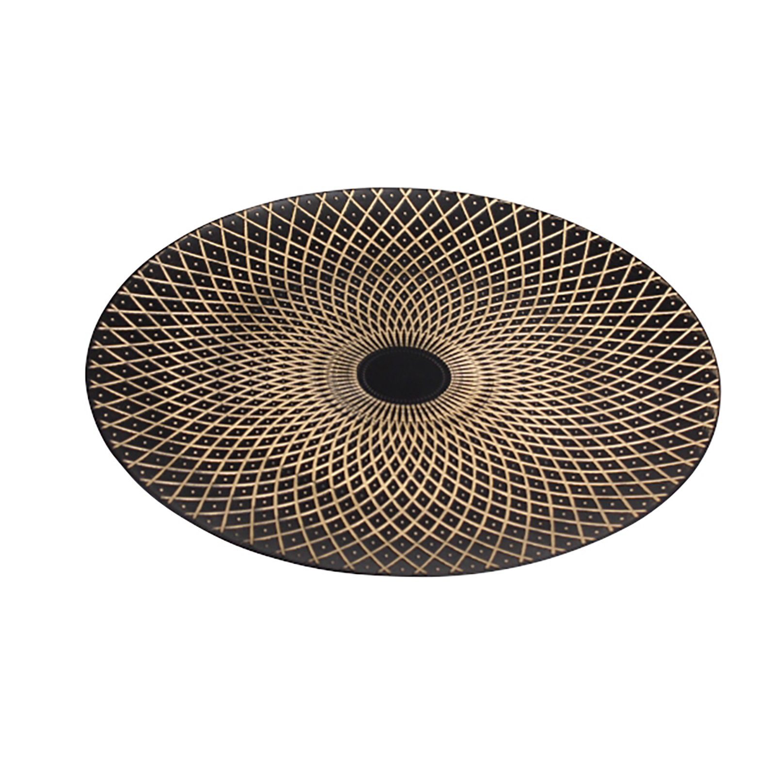Werner Voß Презентационные тарелки Презентационные тарелки Rhombs, schwarz/gold Kunststoff, D. 33 cm Material: 50% Polypropylen, 50 % Calciumcarbonat