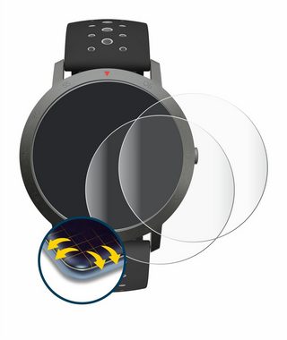 BROTECT Full-Screen Schutzfolie für Withings Steel HR Sport (40 mm), Displayschutzfolie, 2 Stück, 3D Curved klar