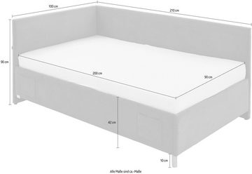 meise.möbel Kinderbett FUN II, Polsterbett wahlweise mit Bettkasten, Jugendbett inkl. USB-Anschluss