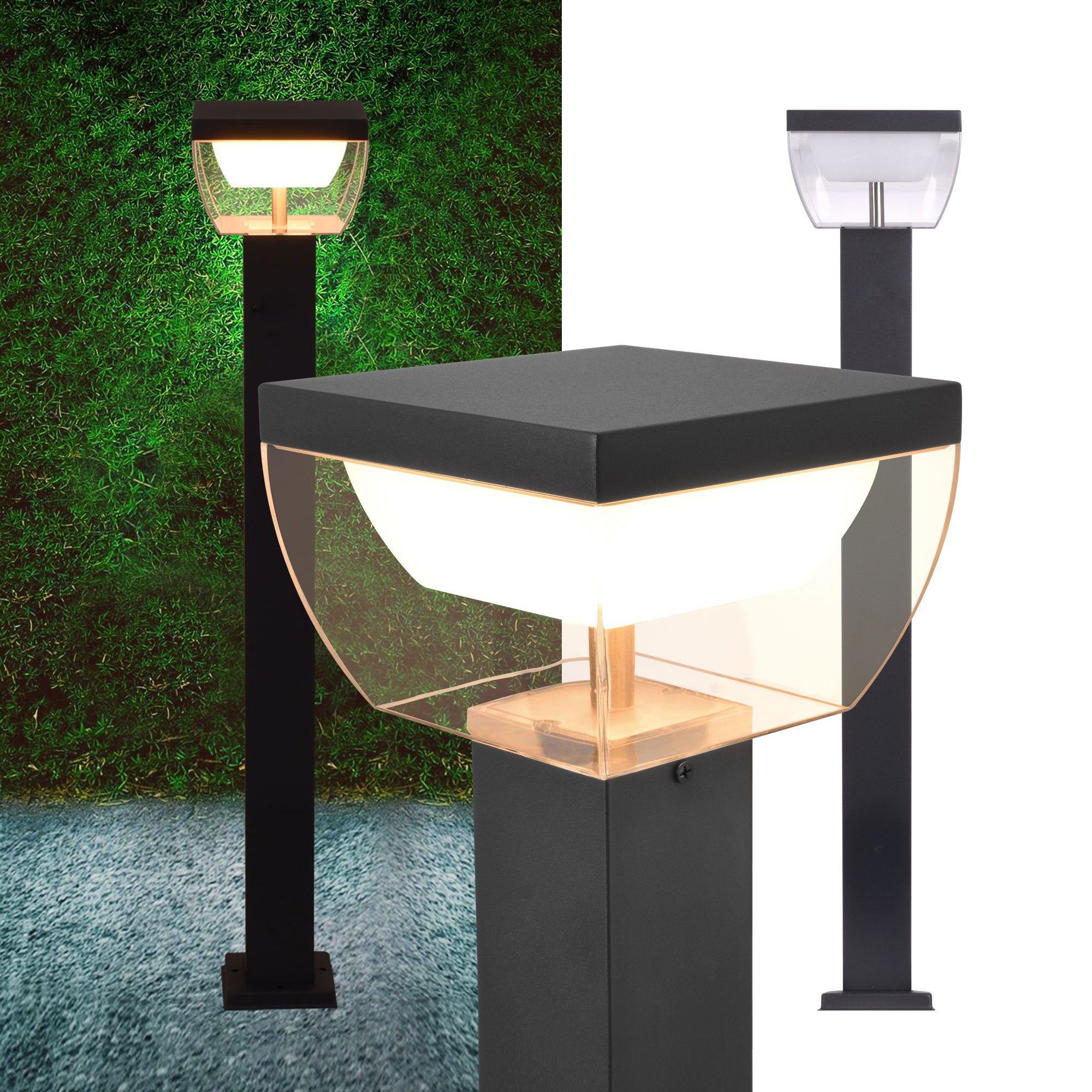 Maxkomfort Außen-Stehlampe BALVIA 310-800, ohne Bewegungsmelder, LED fest integriert, Warmweiß, Standleuchte