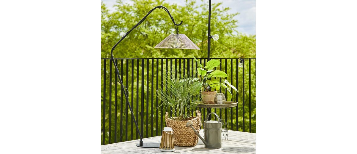 BELL Lampenschirm Rattan Optik - Wetterfester Hängeschirm Für Terrasse